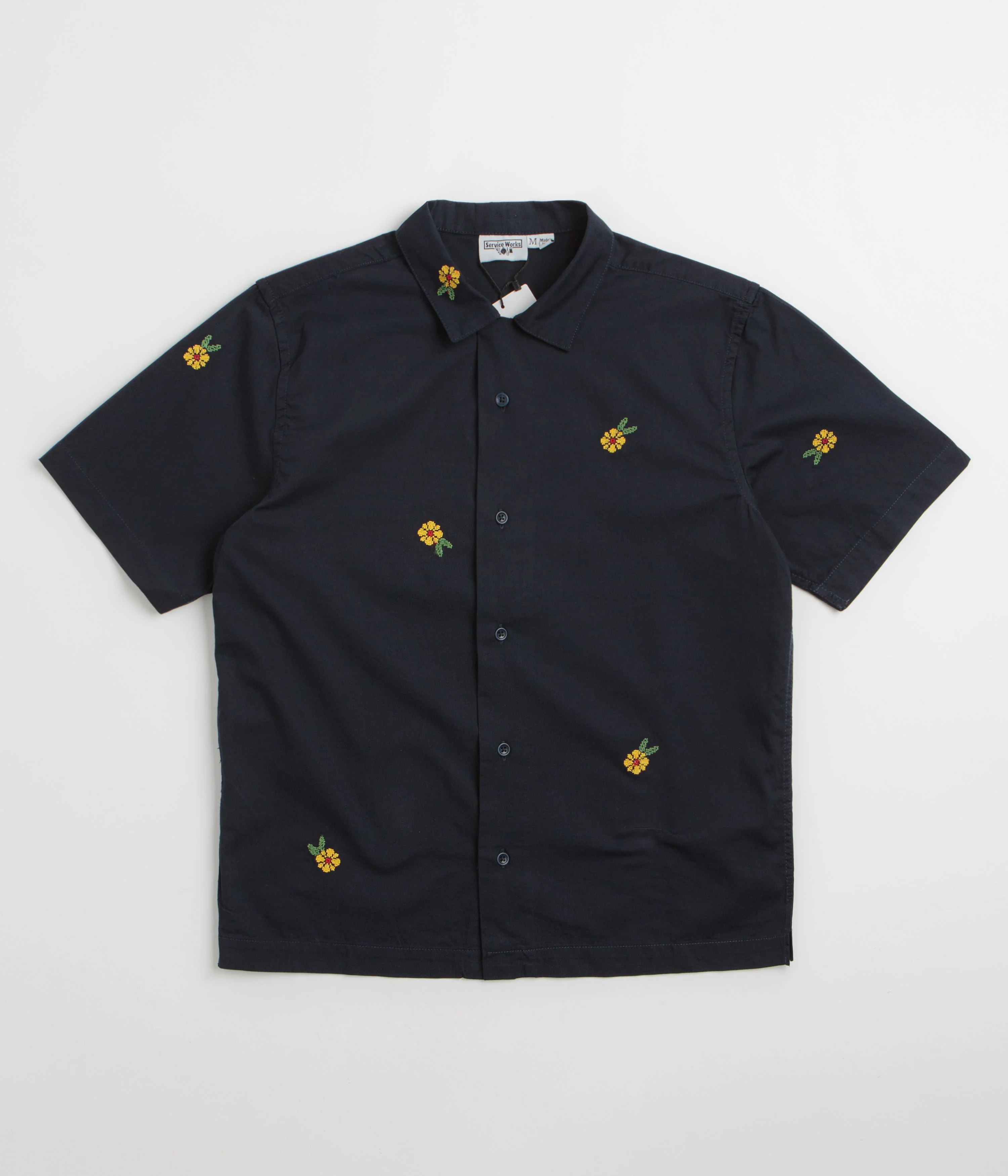 Service Works Cross Stitch Short Sleeve Shirt - Dark Navy