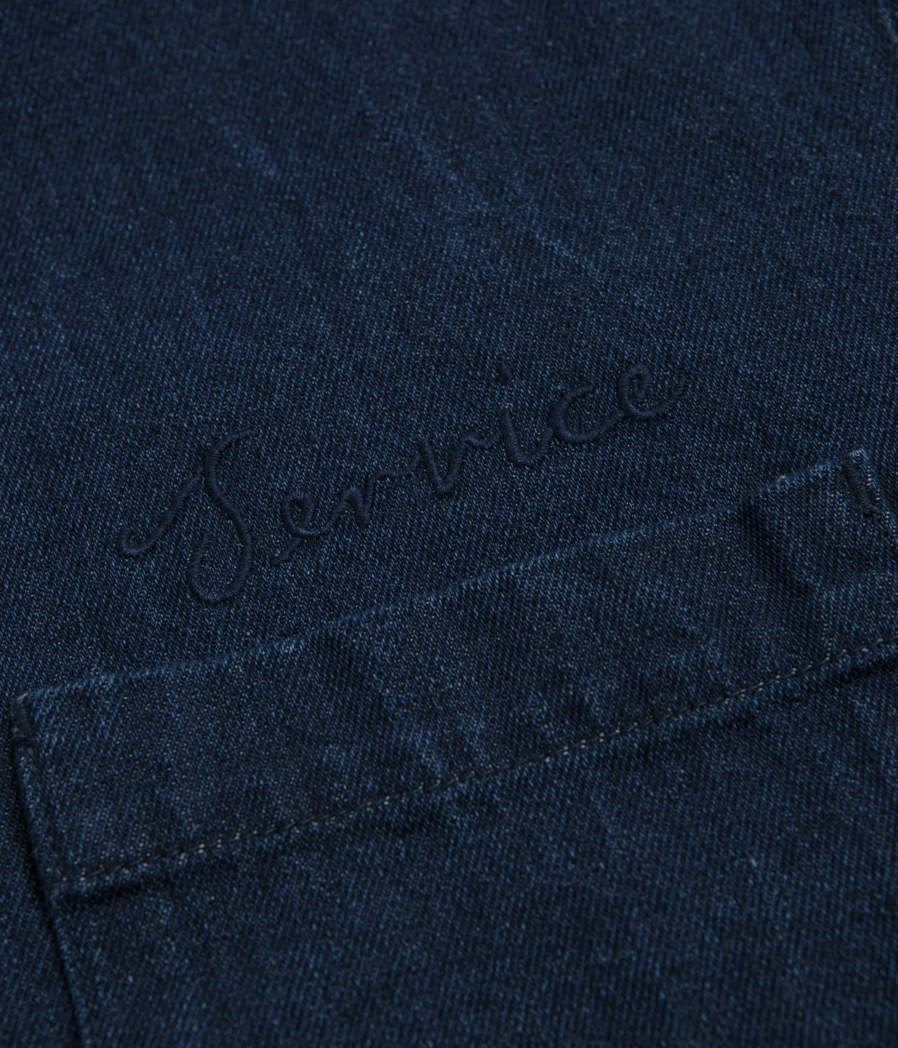 Service Works Denim Script Popover Shirt - One Wash - Image 4