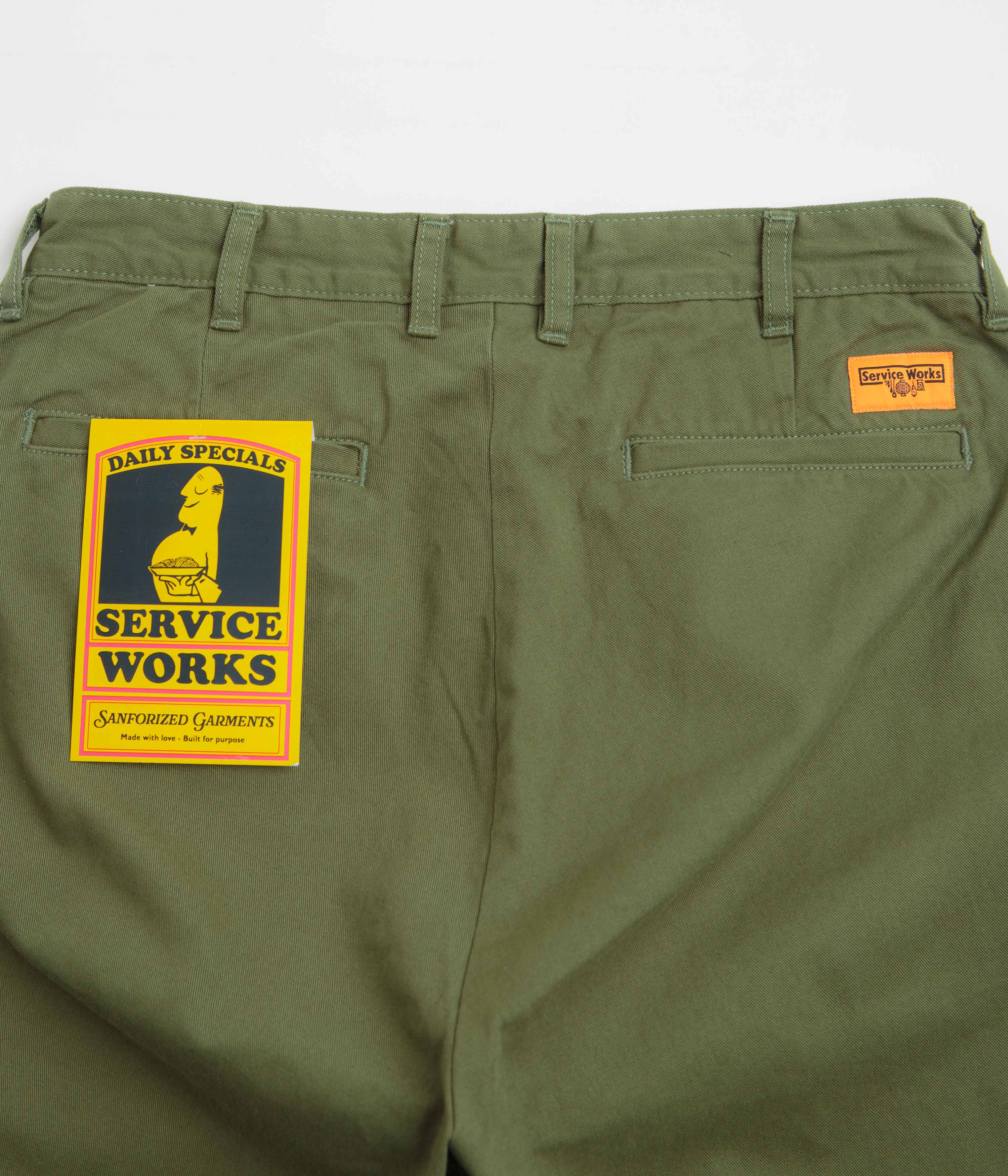 Service Works Drill Part Timer Shorts - Olive - Image 7