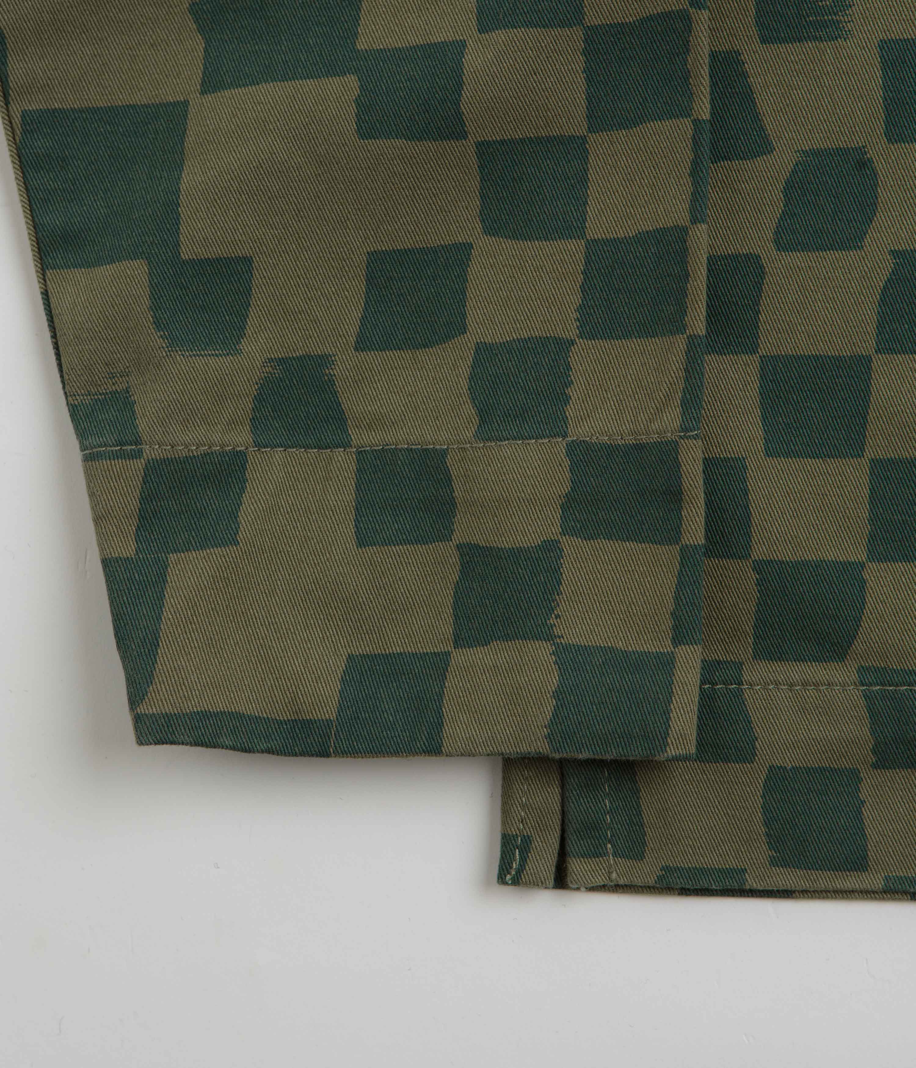 Service Works Drill Printed FOH Jacket - Olive Checker - Image 5