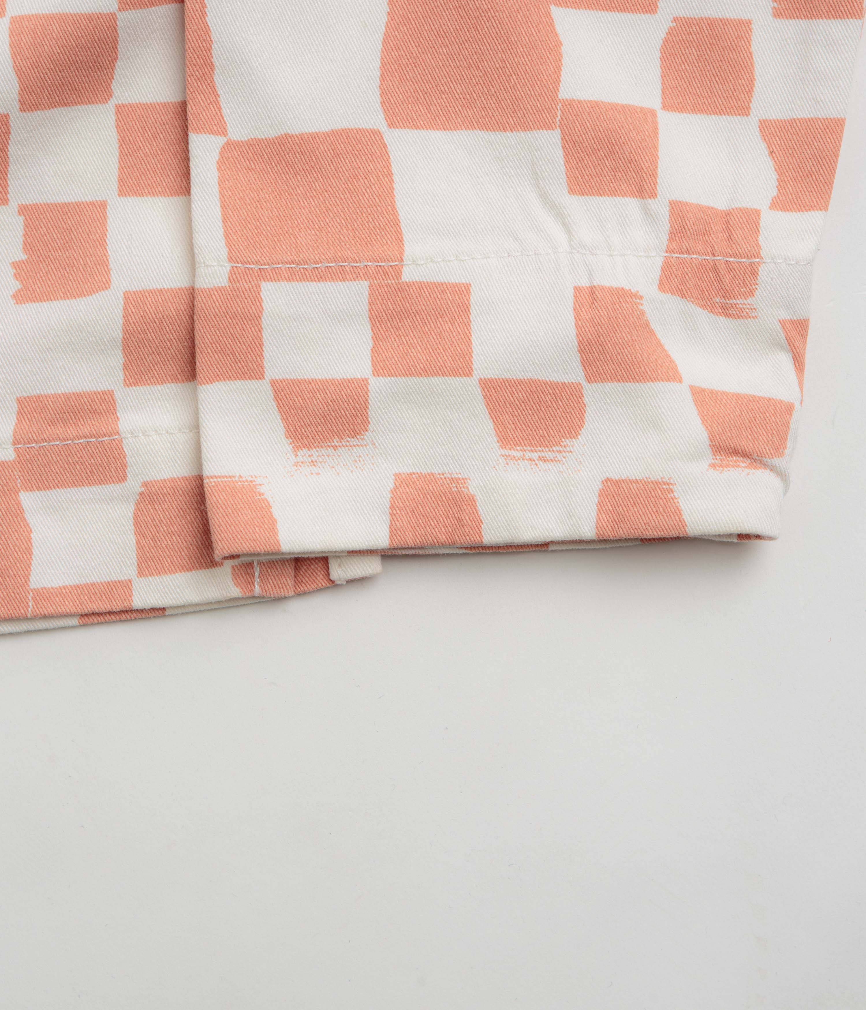 Service Works Drill Printed FOH Jacket - Salmon Checker - Image 5