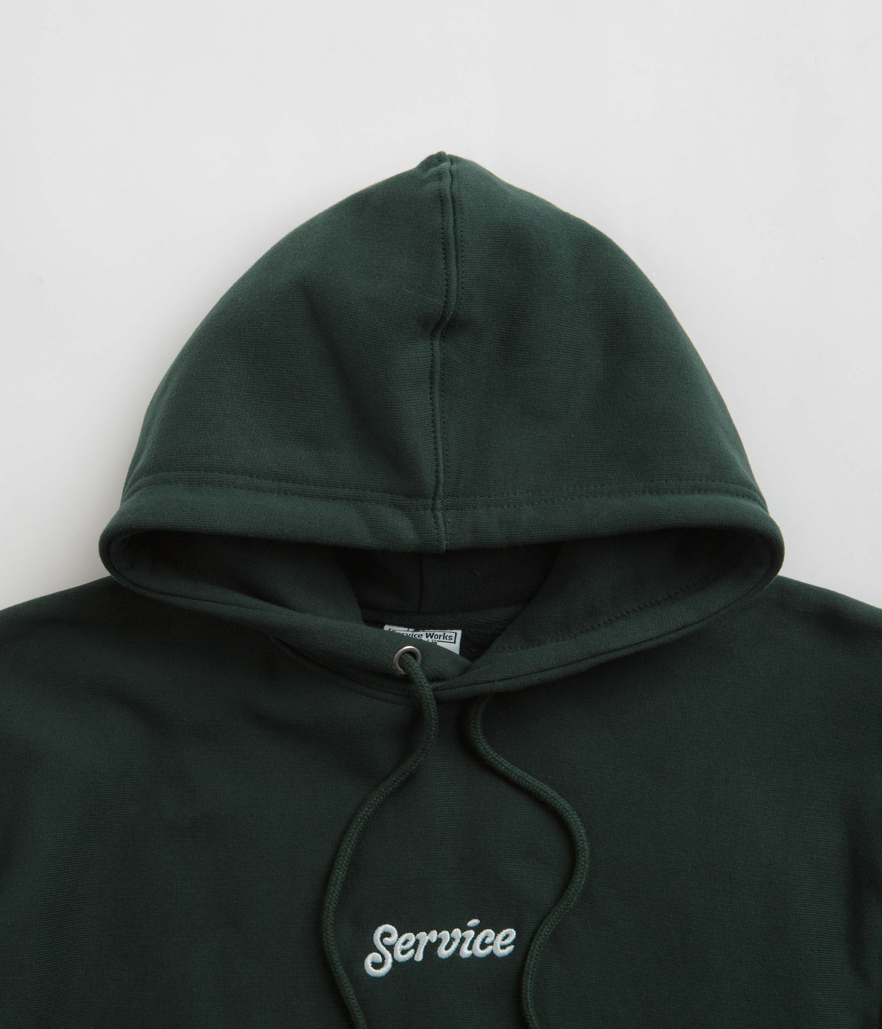 Service Works Embroidered Hoodie - Forest - Image 4
