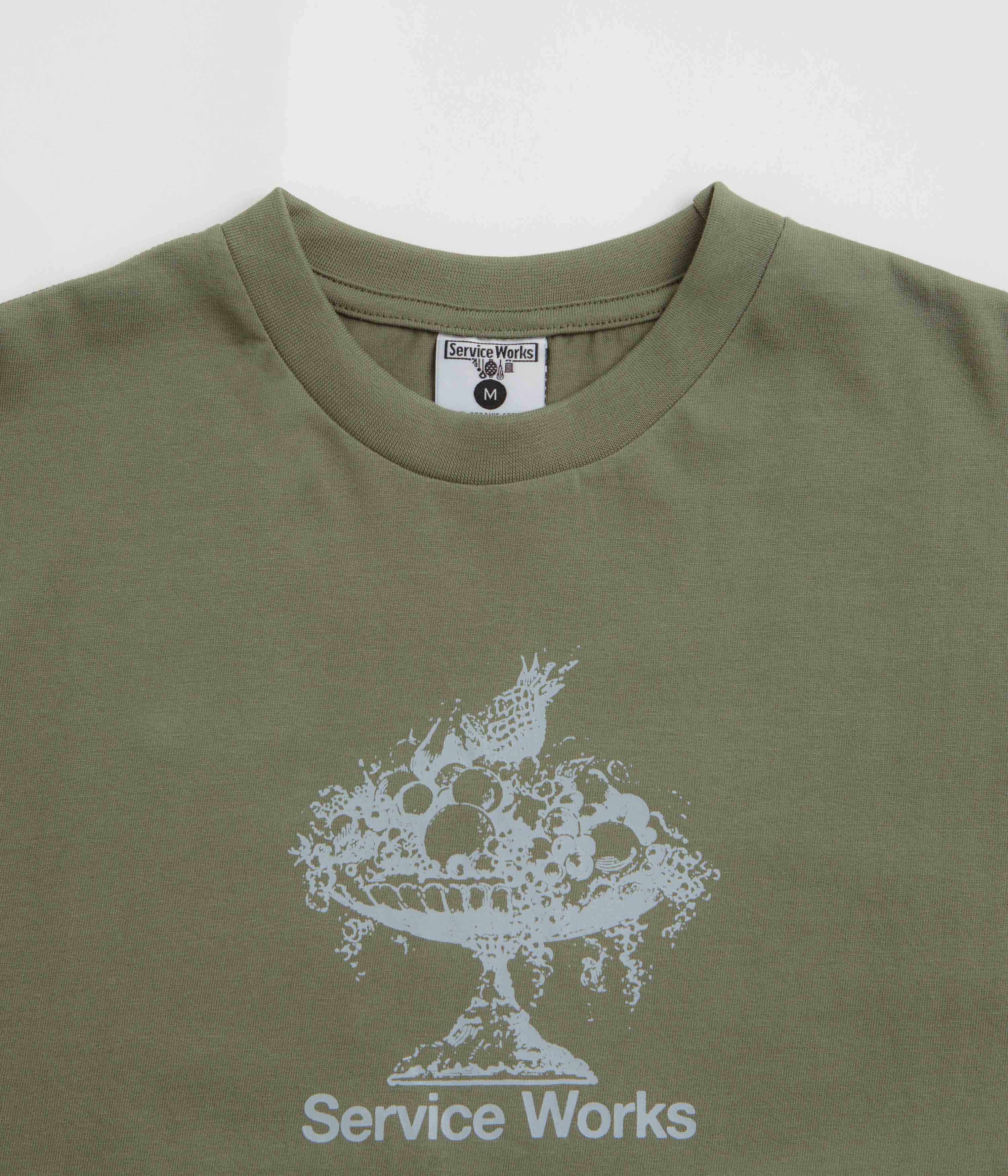 Service Works Fruit Bowl T-Shirt - Olive - Image 3