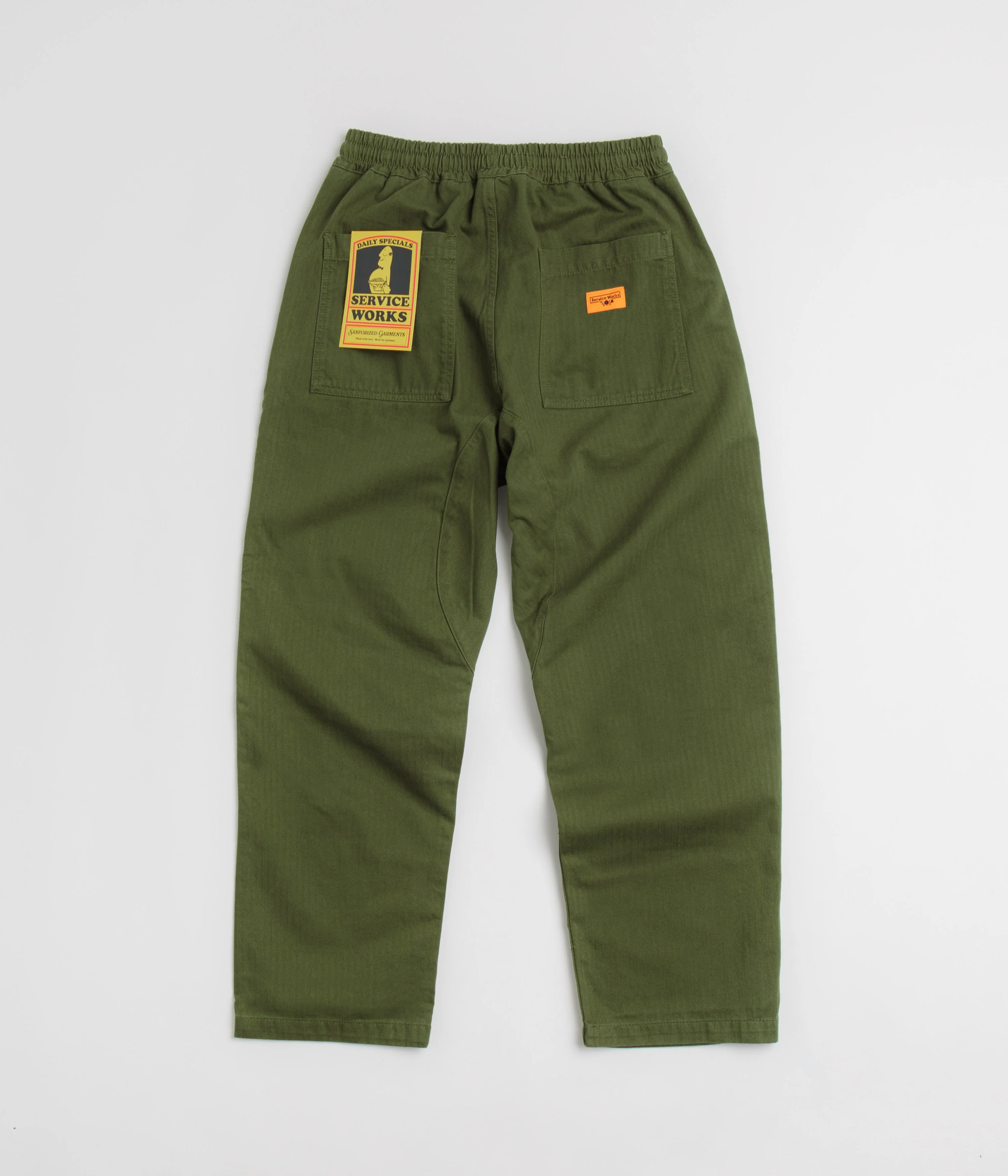 Service Works Herringbone Chef Pants - Pesto - Image 3