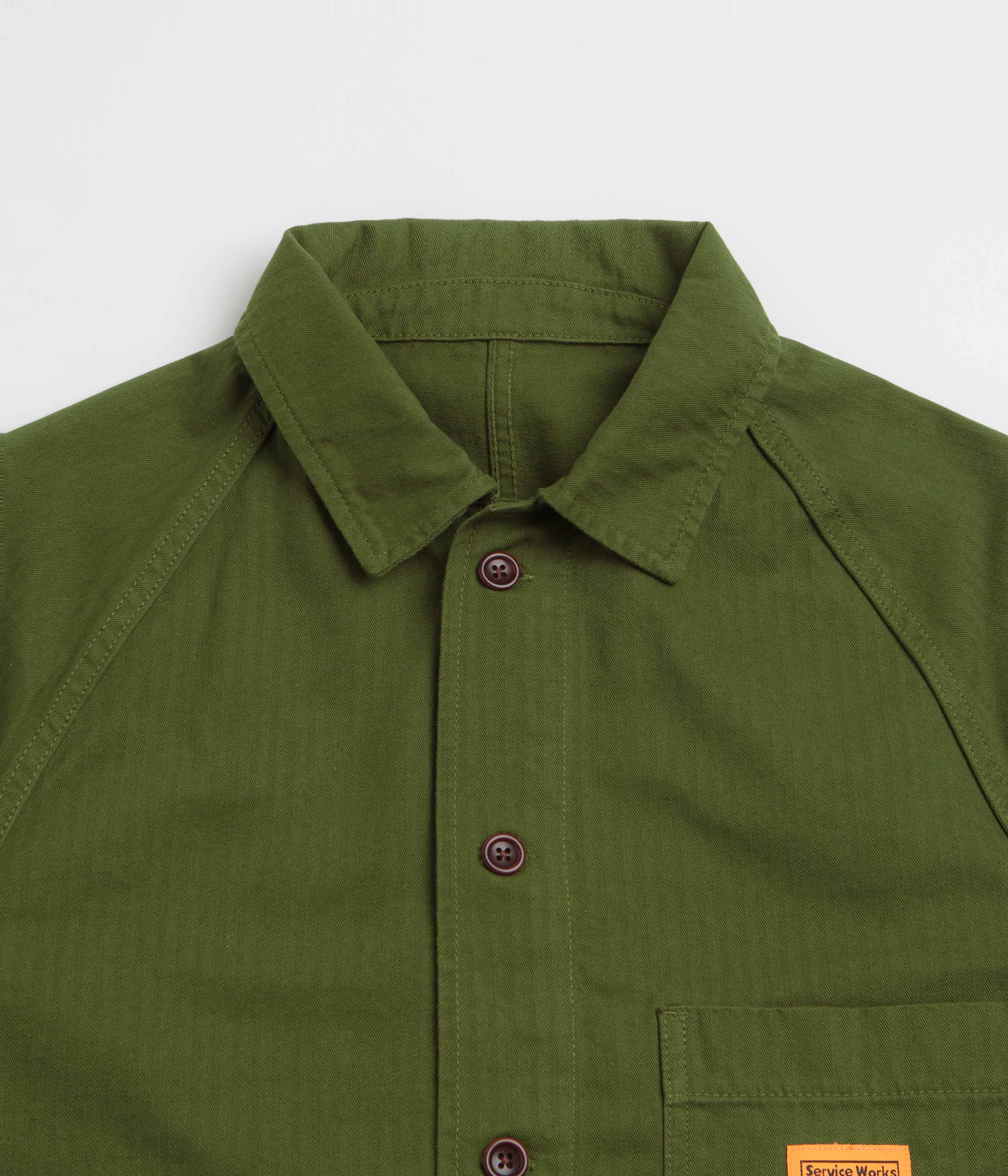 Service Works Herringbone FOH Jacket - Pesto - Image 2