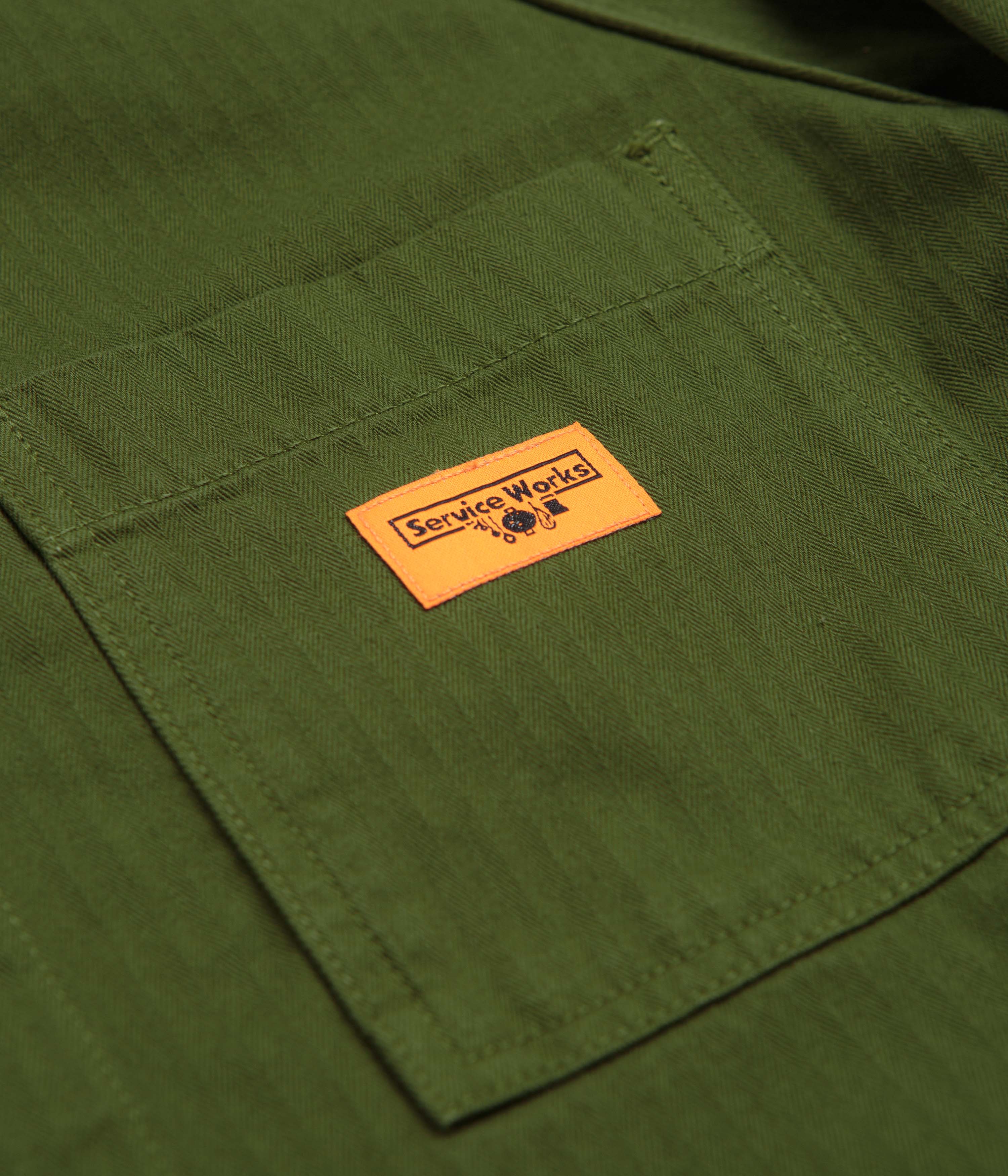 Service Works Herringbone FOH Jacket - Pesto - Image 3