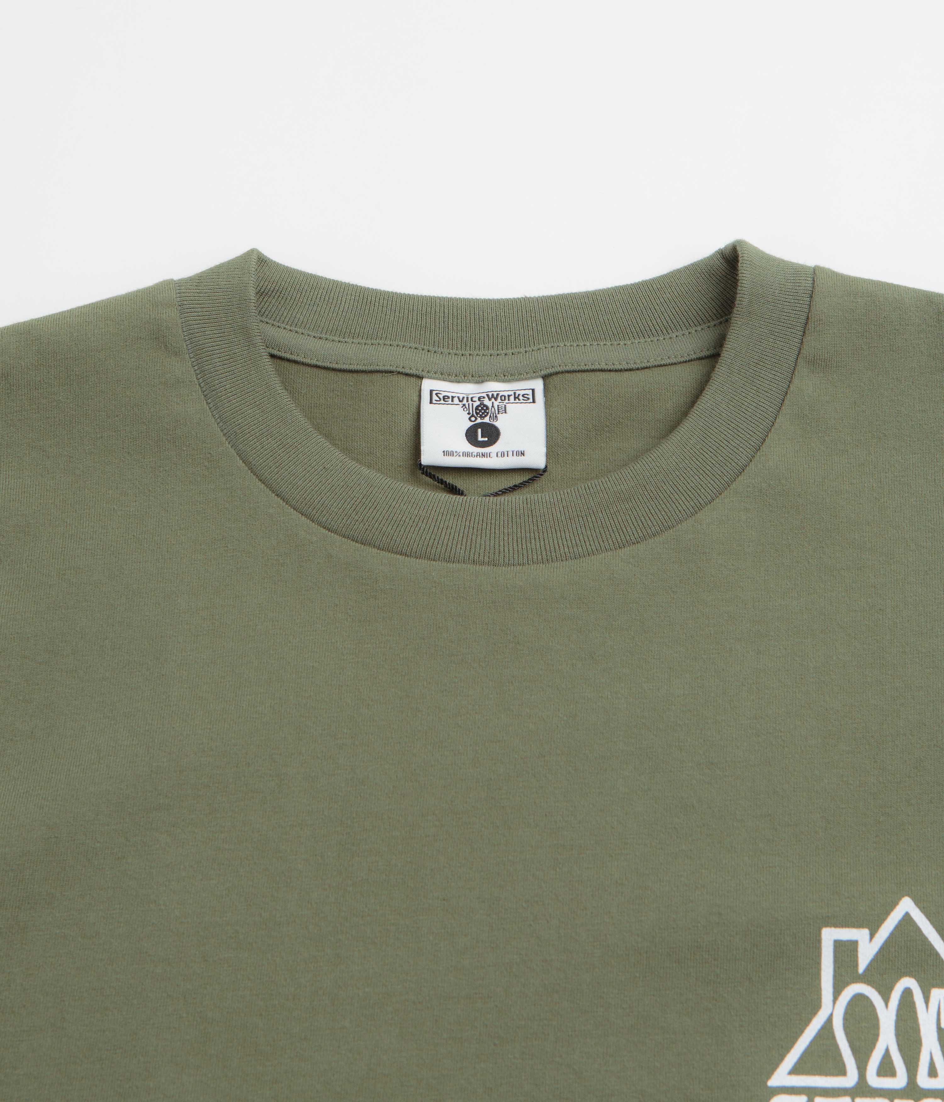 Service Works Home Comforts T-Shirt - Olive - Image 2