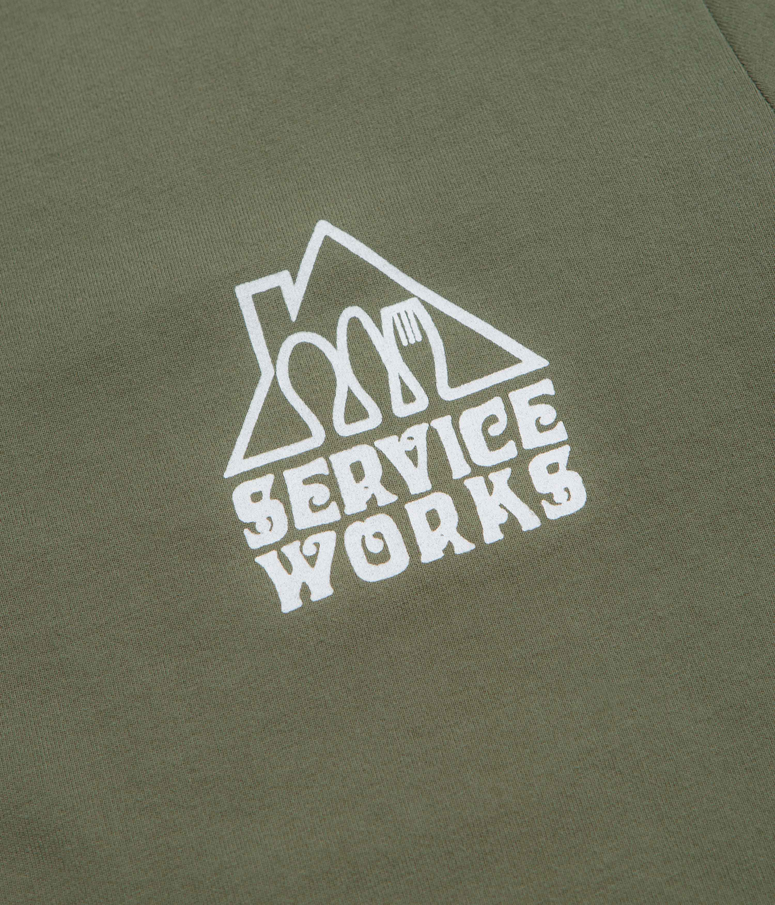 Service Works Home Comforts T-Shirt - Olive - Image 3