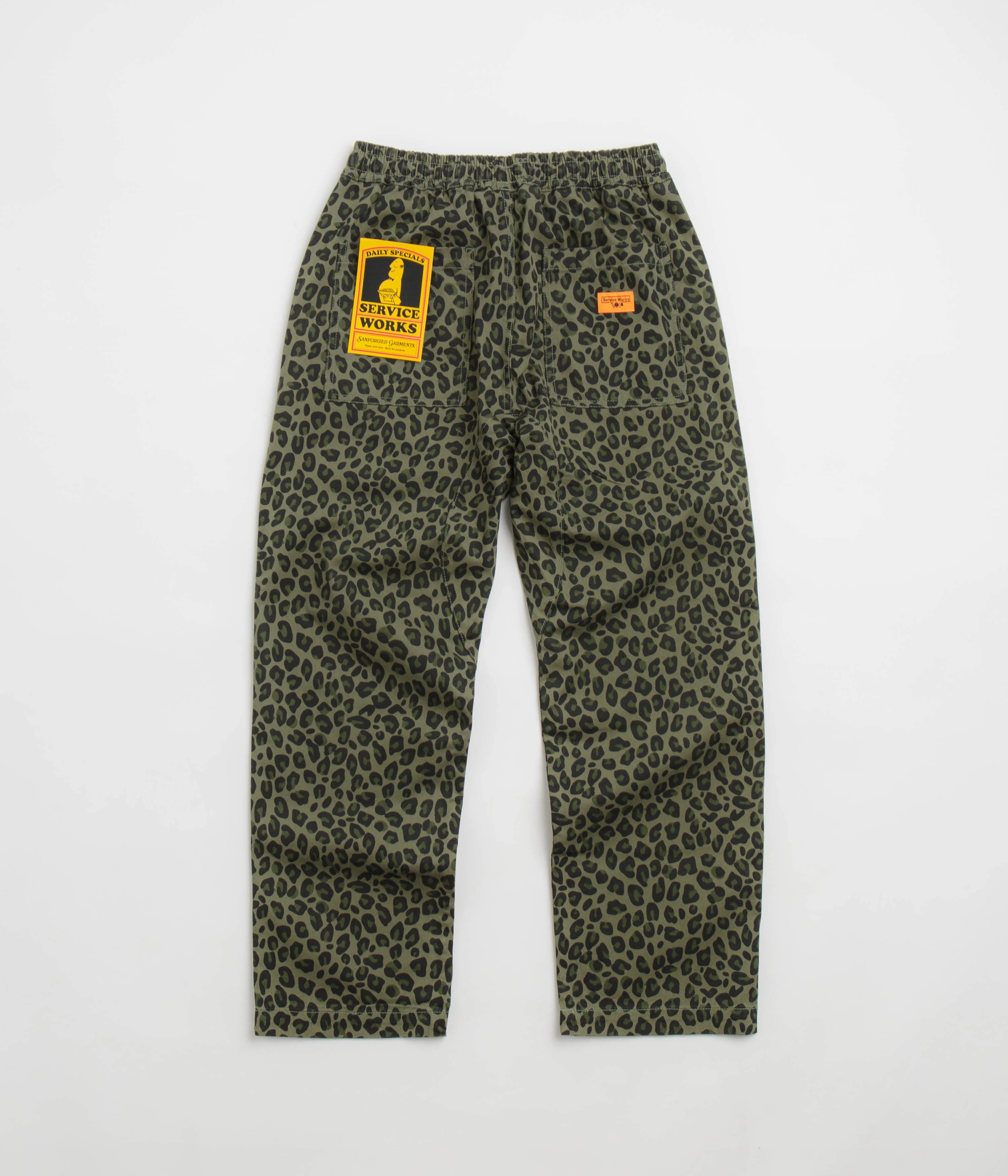 Service Works Leopard Chef Pants - Green - Image 3