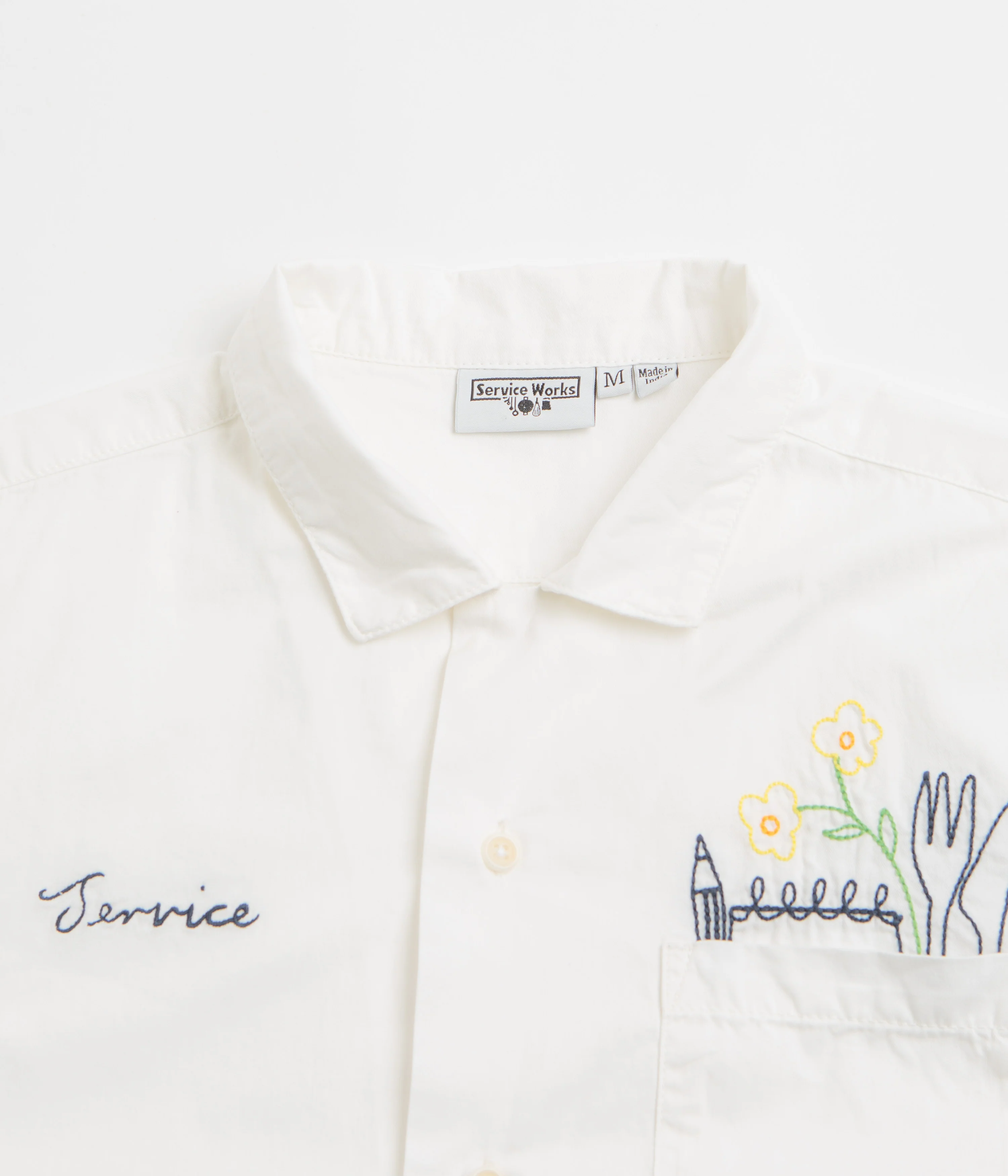 Service Works Light Twill Necessities Short Sleeve Shirt - Off White - Image 2