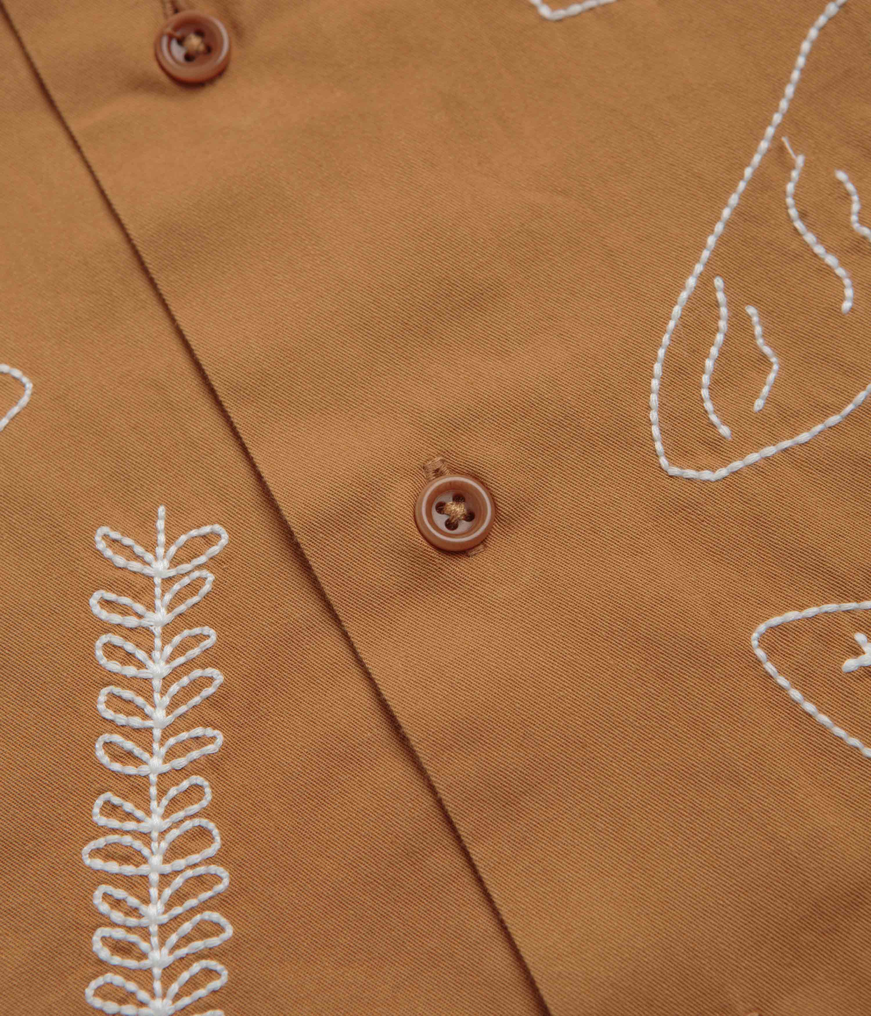 Service Works Light Twill Picnic Short Sleeve Shirt - Burnt Sugar - Image 3