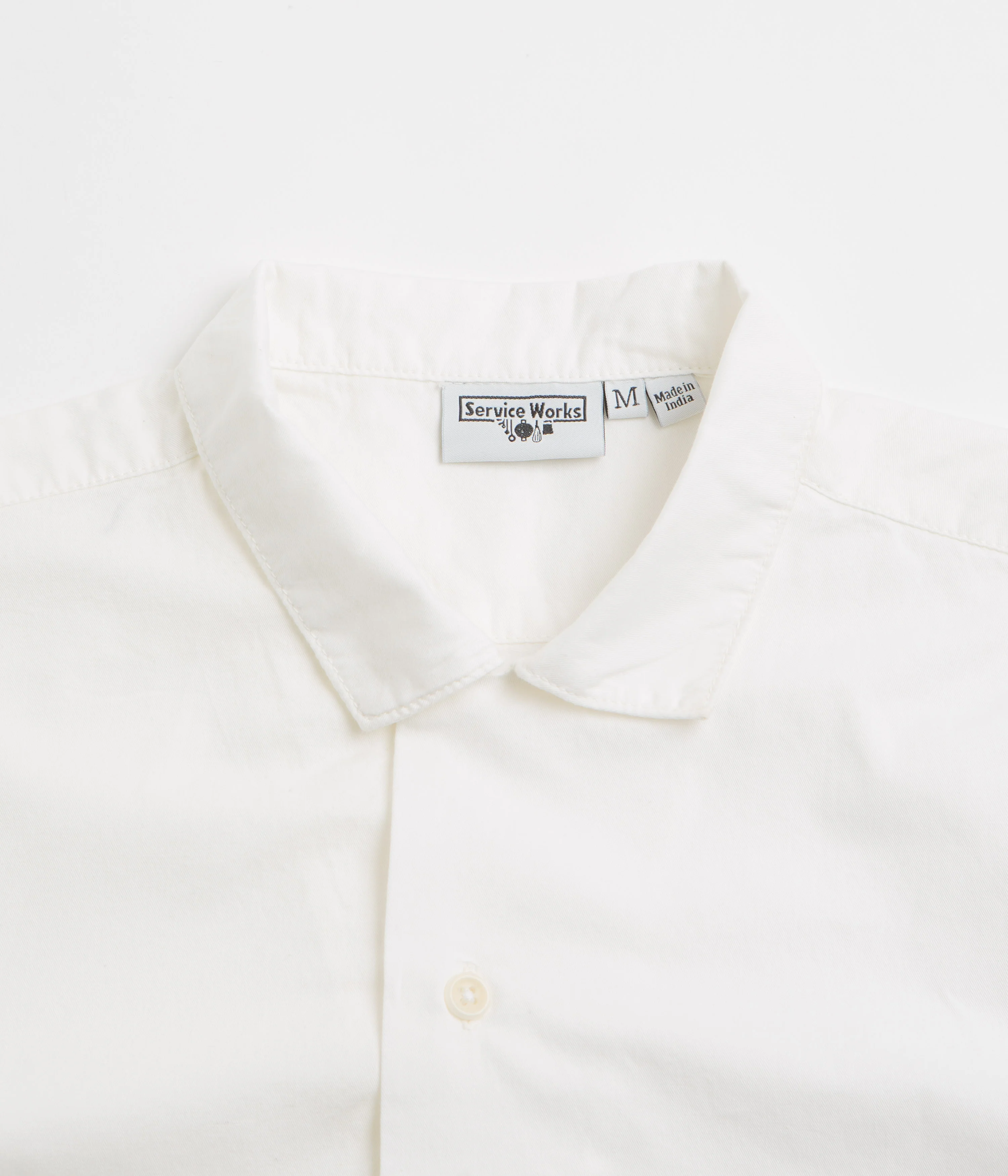 Service Works Light Twill Picnic Short Sleeve Shirt - Off White - Image 2