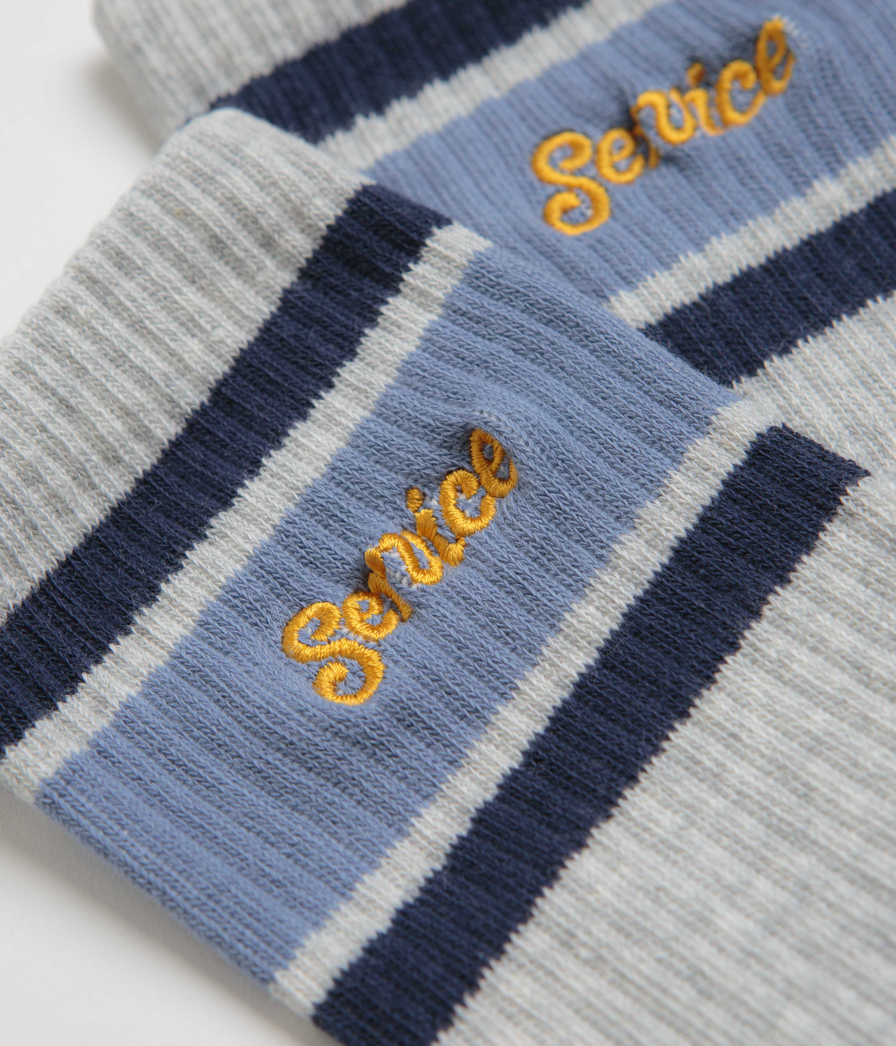 Service Works Logo Ringer Socks - Grey - Image 2