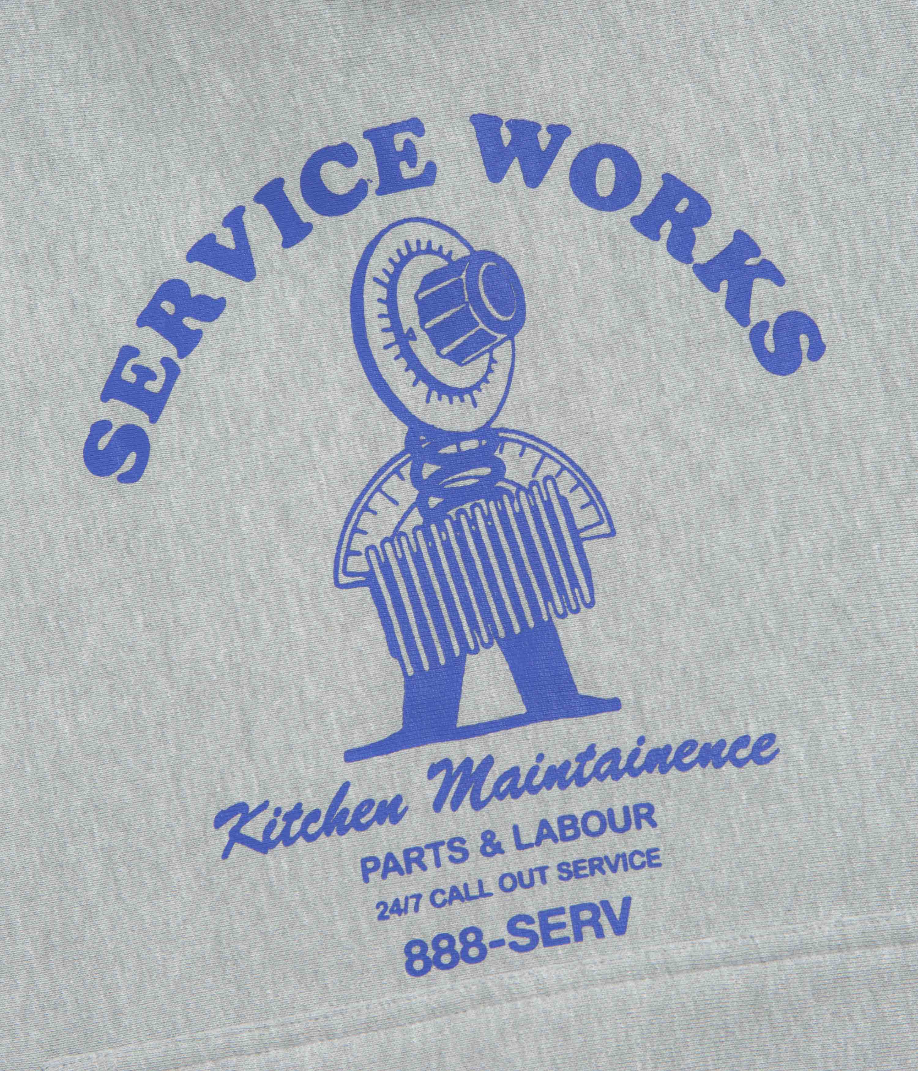 Service Works Maintenance Hoodie - Heather Grey - Image 3