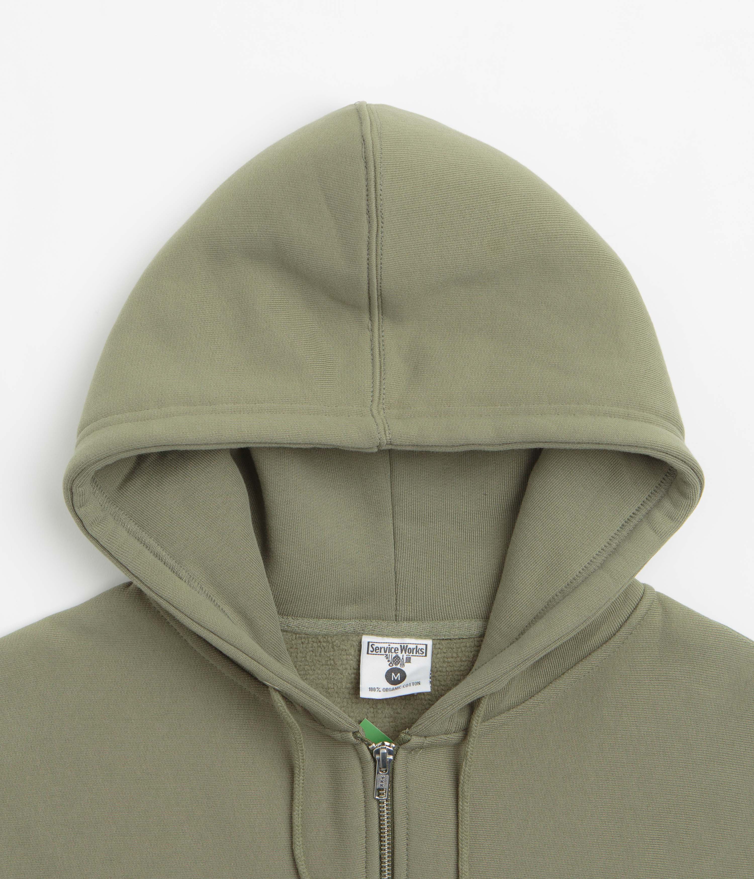 Service Works Martini Zipper Hoodie - Olive - Image 4