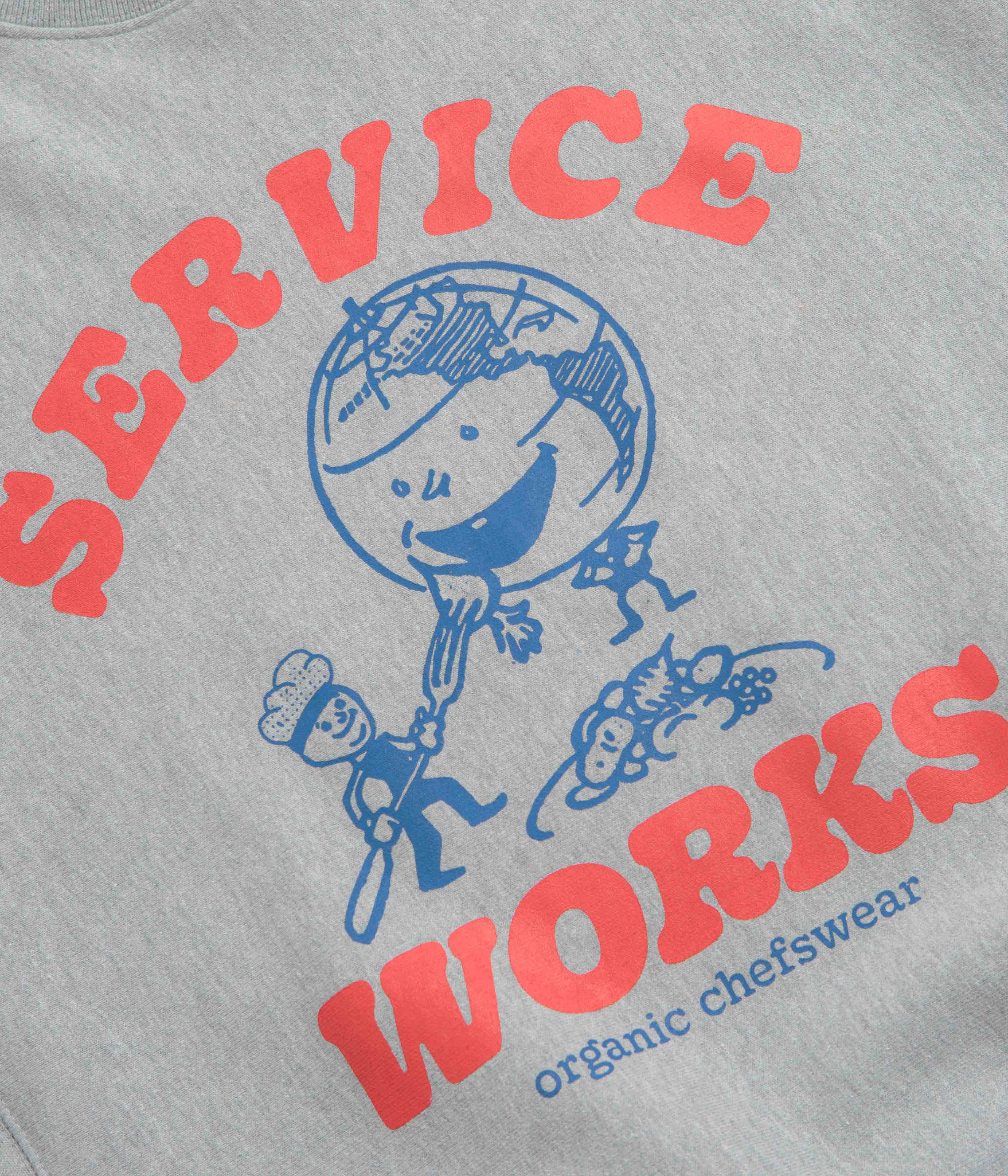 Service Works Organic Chefswear Crewneck Sweatshirt - Marl Grey - Image 3