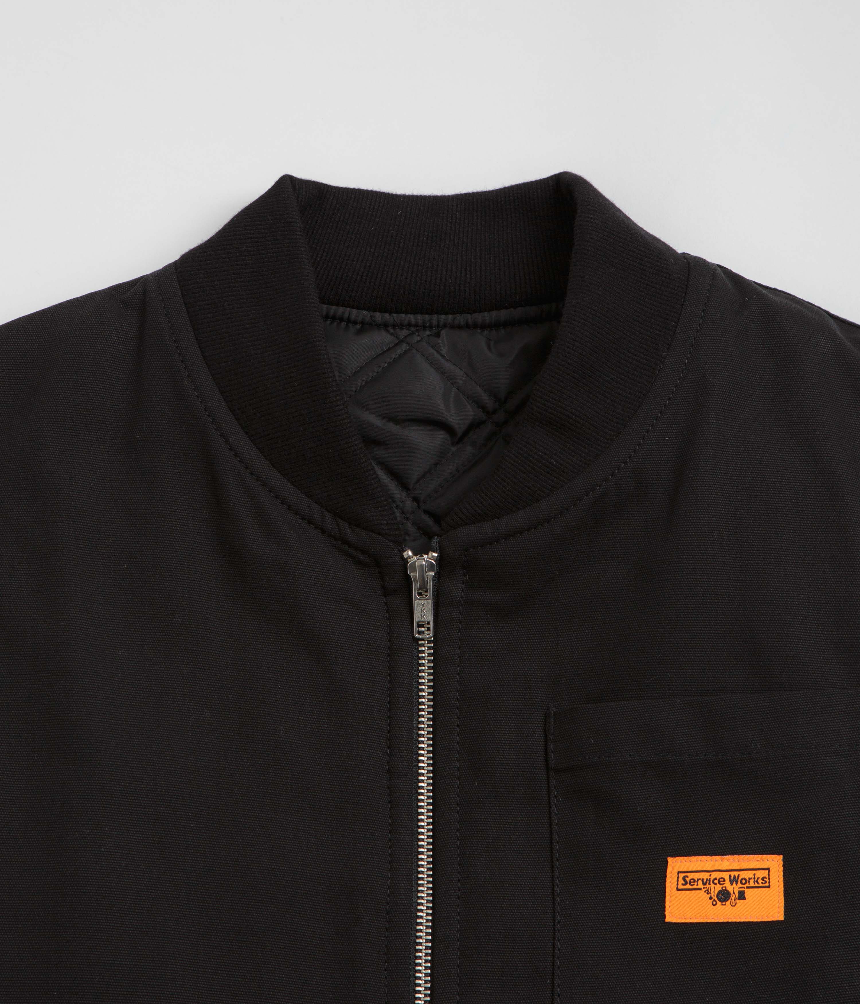 Service Works Padded Work Vest Jacket - Black - Image 3