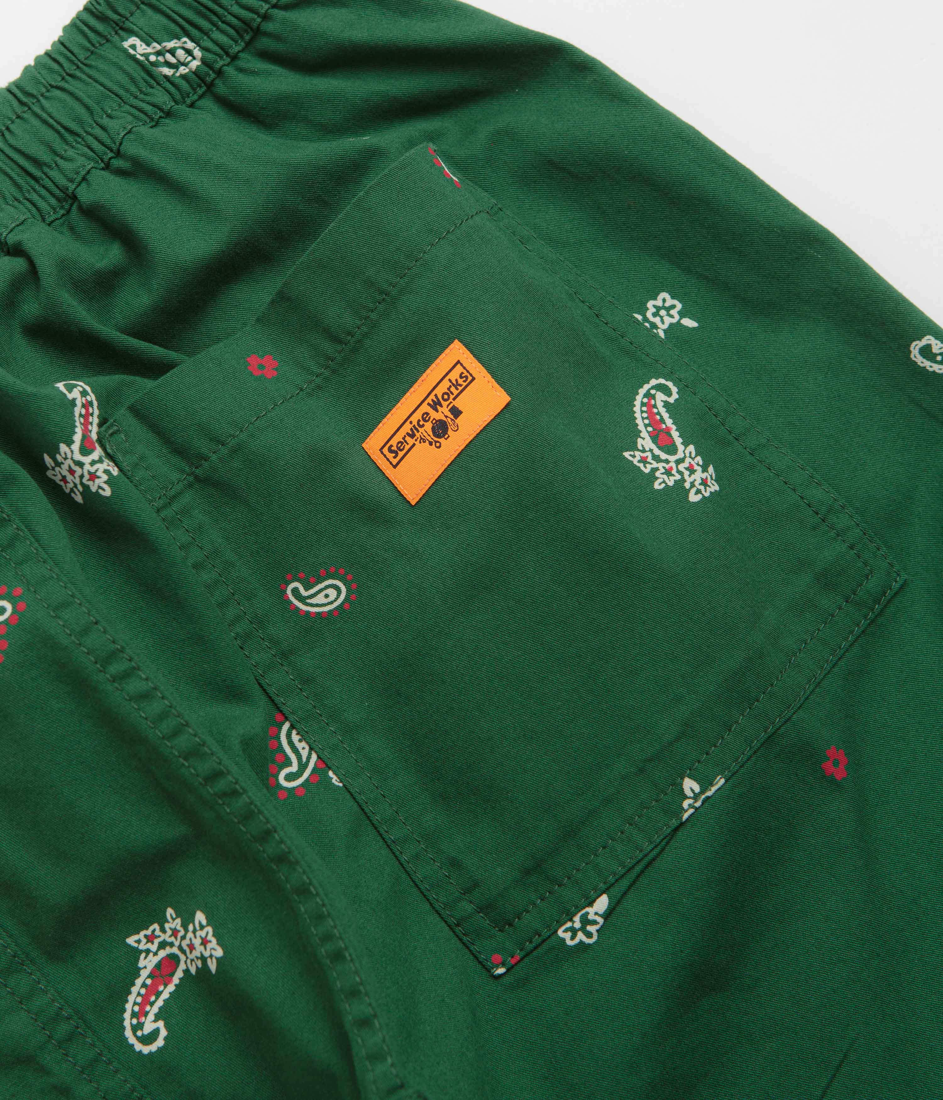 Service Works Paisley Chef Pants - Forest - Image 7
