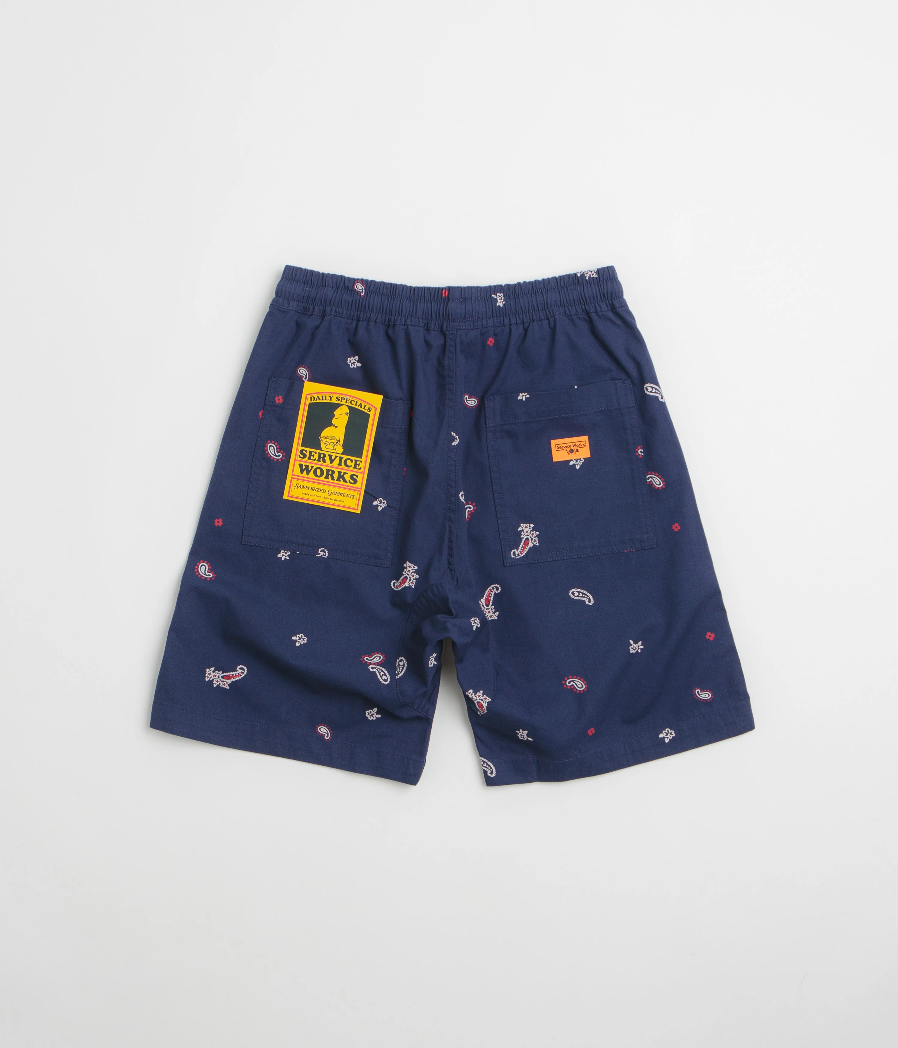 Service Works Paisley Chef Shorts - Royal - Image 3