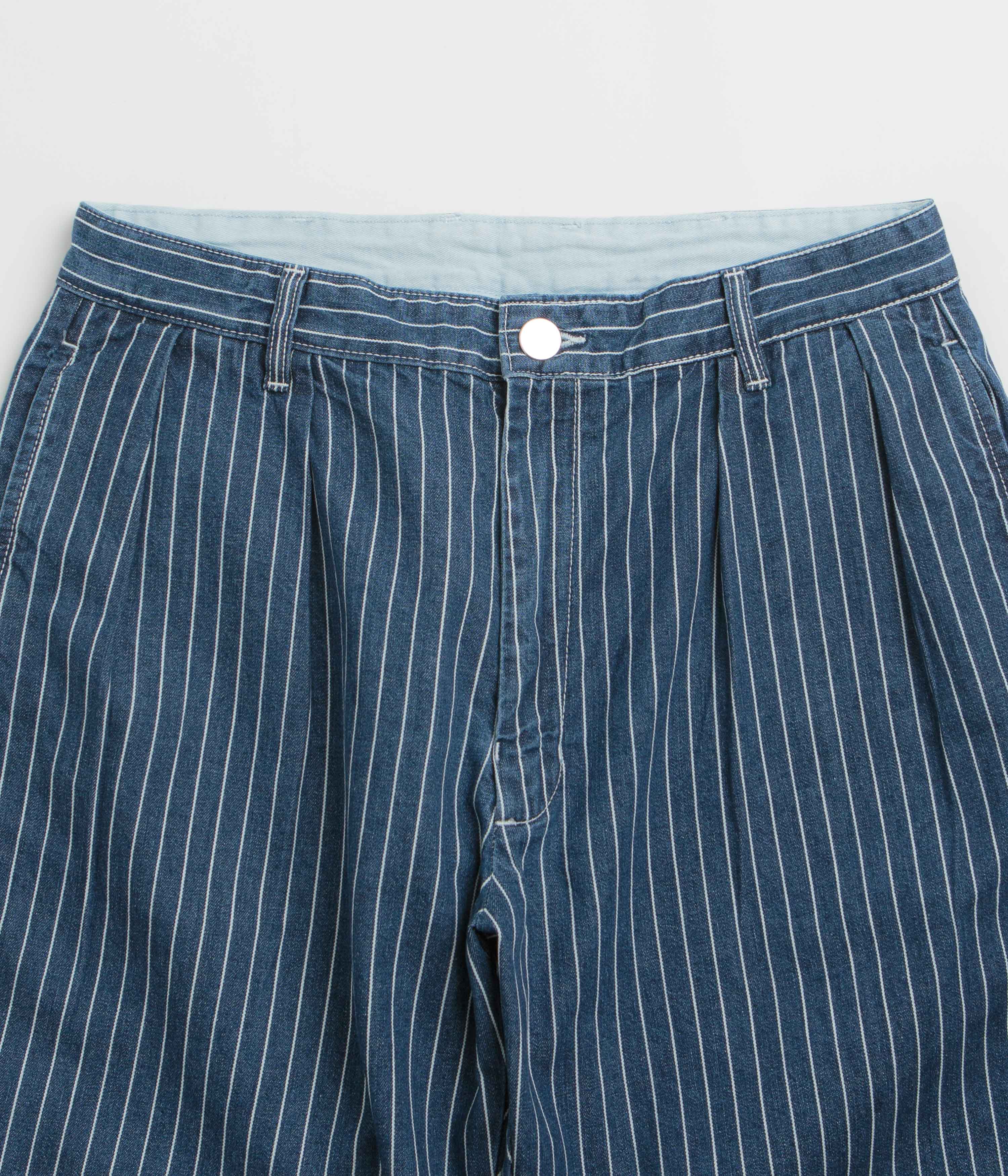 Service Works Pinstripe Denim Part Timer Shorts - Indigo - Image 4