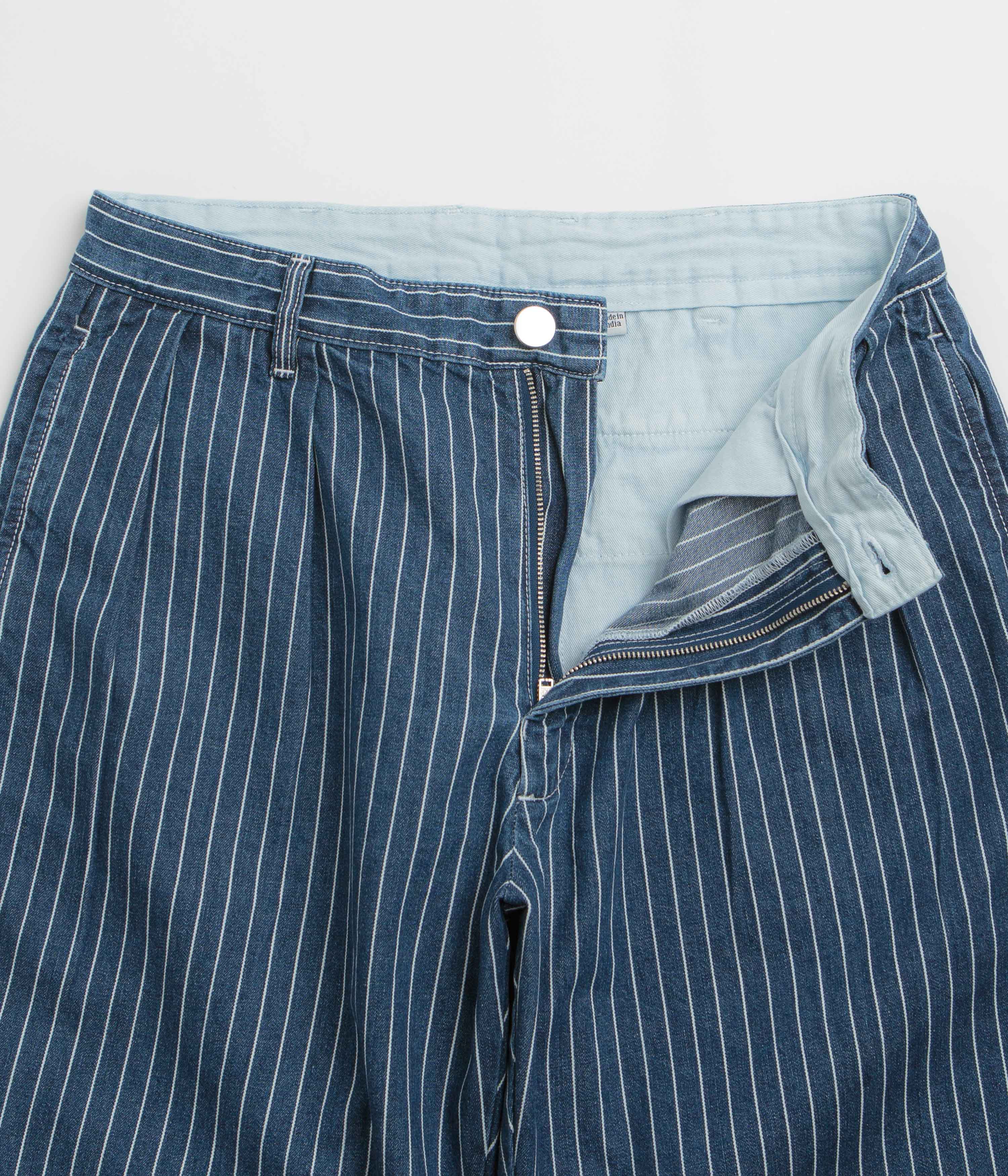 Service Works Pinstripe Denim Part Timer Shorts - Indigo - Image 5
