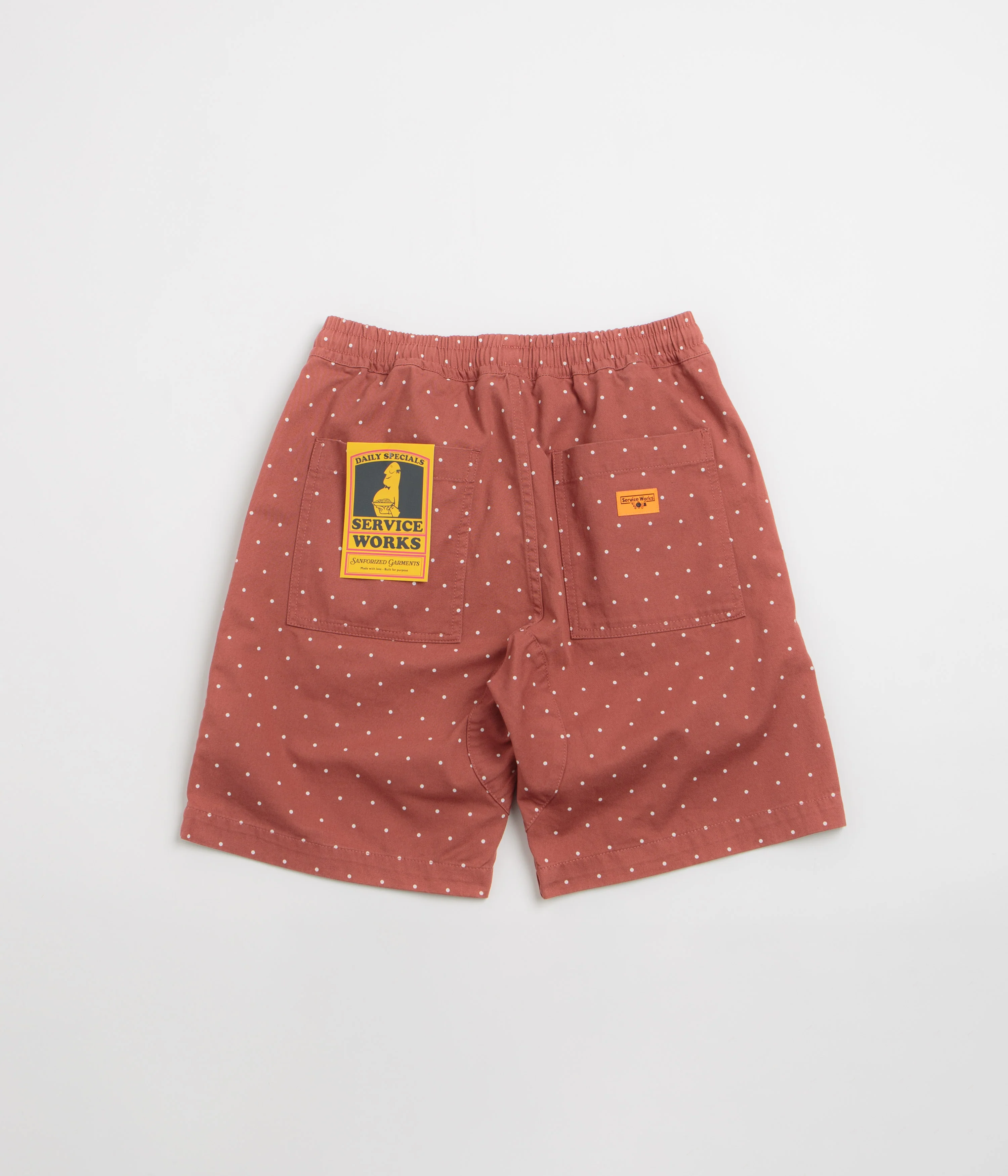 Service Works Polka Dot Chef Shorts - Clay - Image 3
