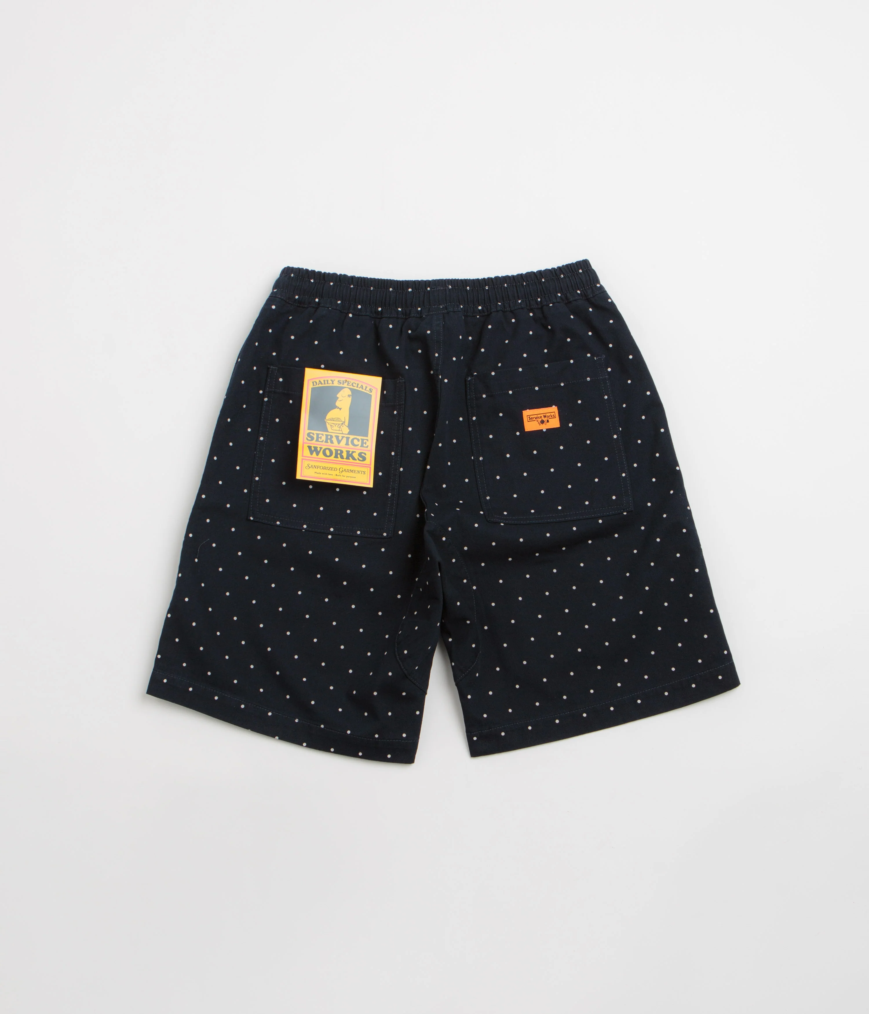 Service Works Polka Dot Chef Shorts - Navy - Image 3