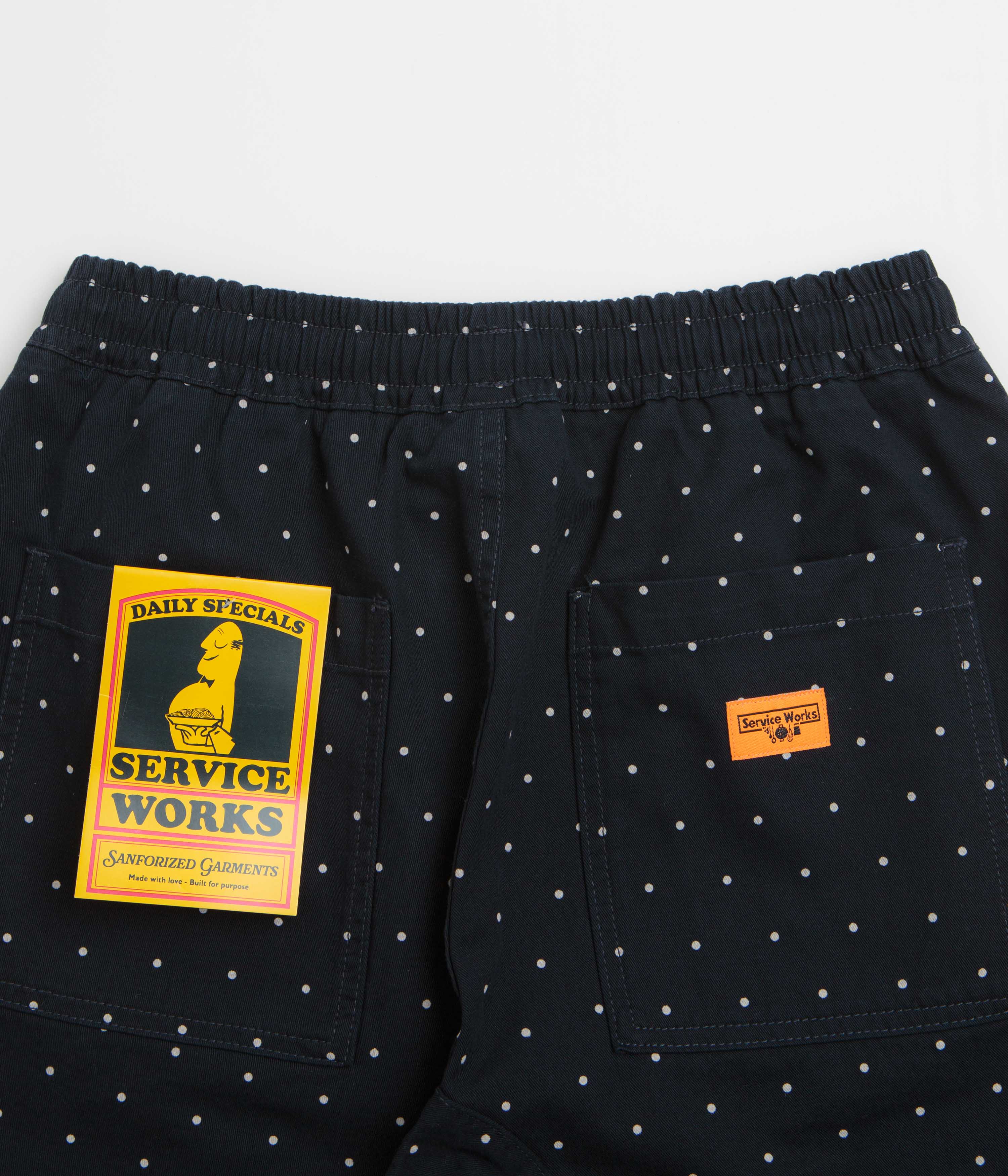 Service Works Polka Dot Chef Shorts - Navy - Image 5