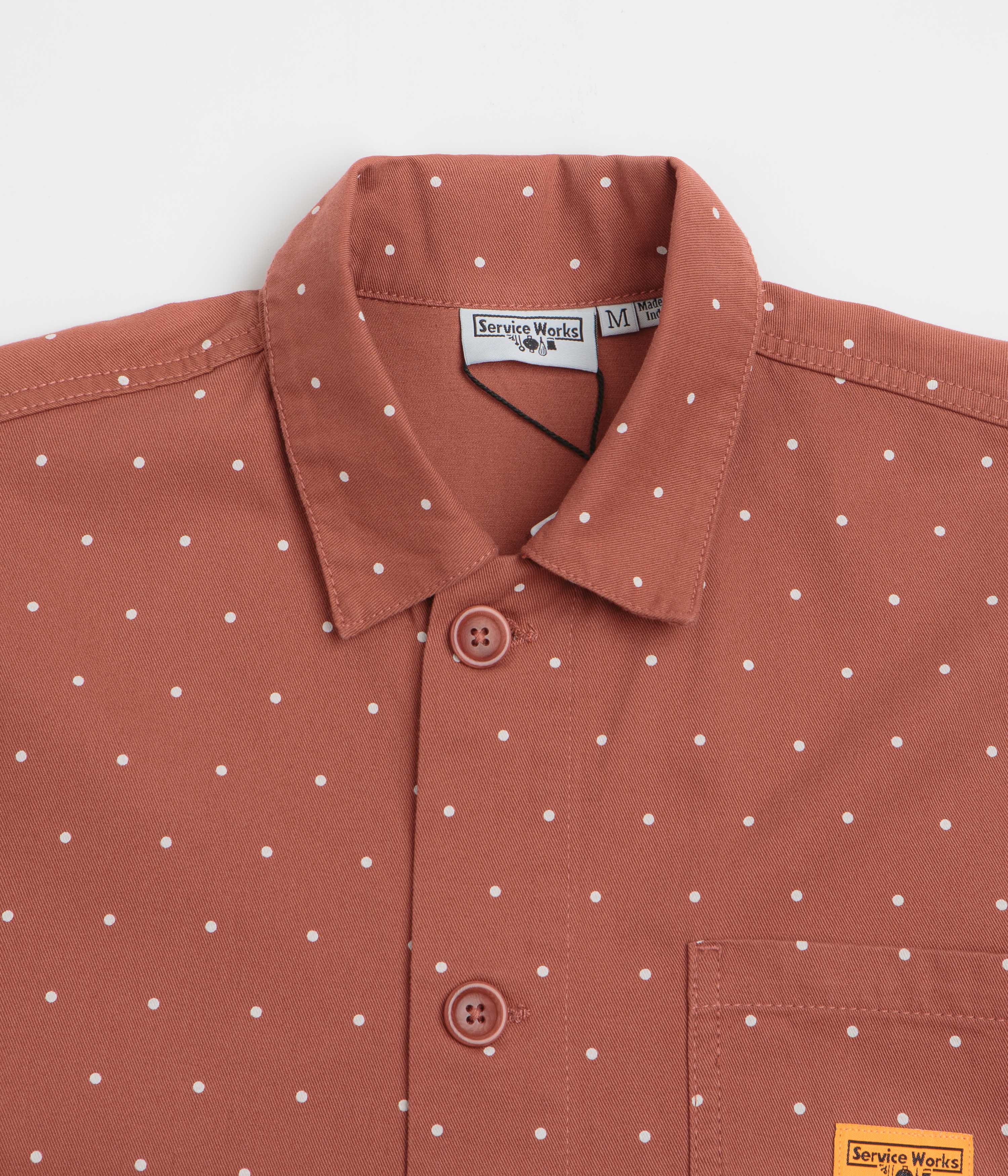 Service Works Polka Dot Chore Shirt - Clay - Image 4