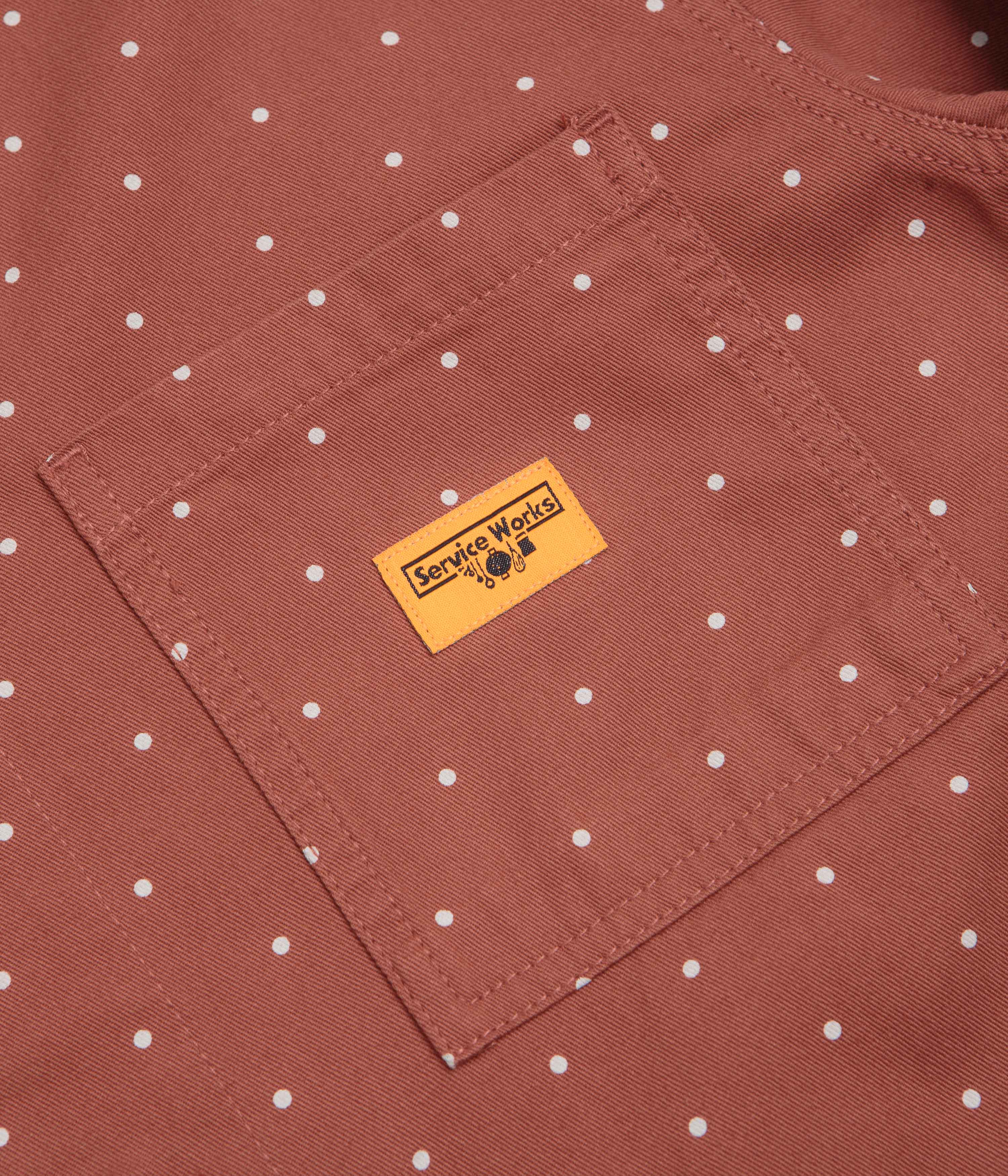 Service Works Polka Dot Chore Shirt - Clay - Image 5