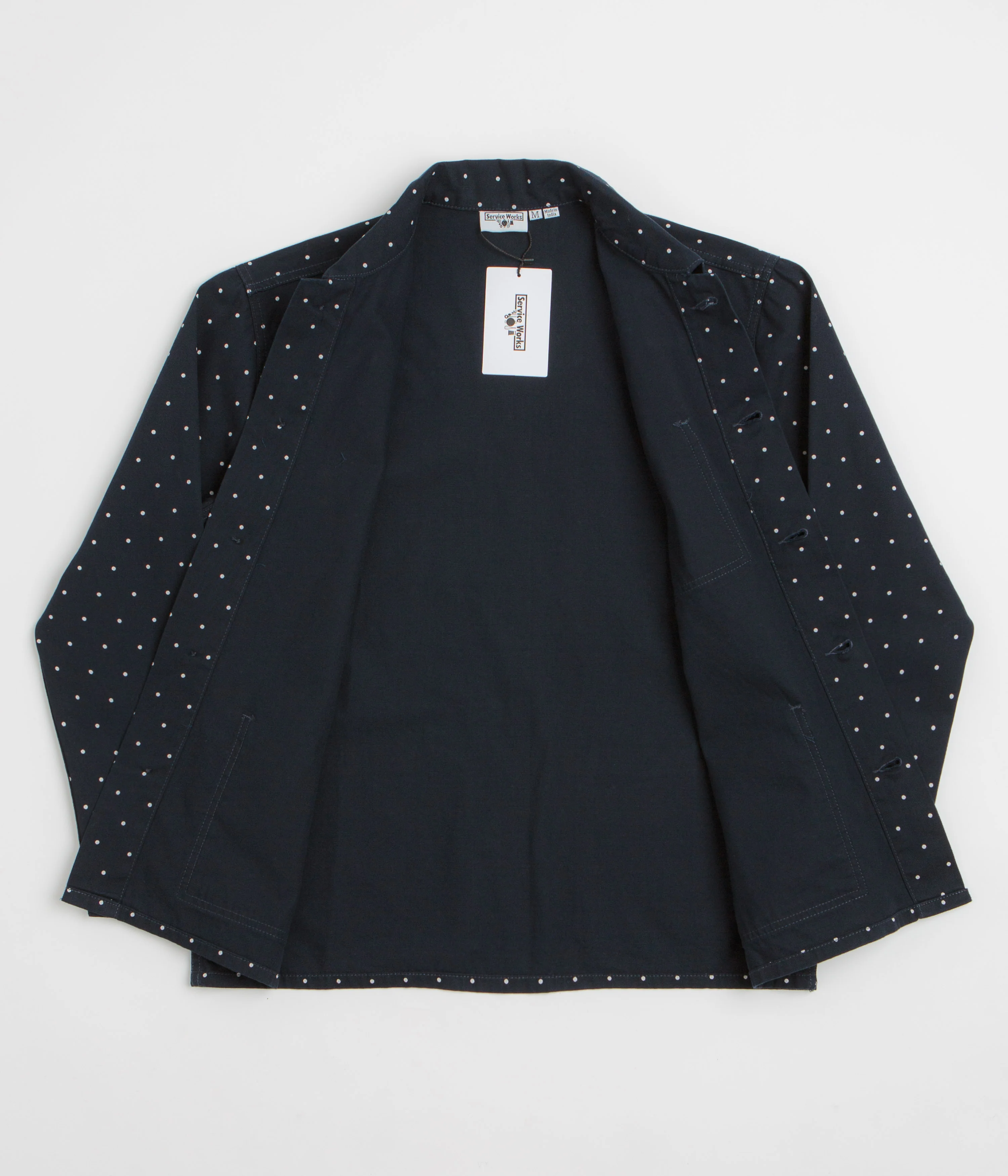 Service Works Polka Dot Chore Shirt - Navy - Image 2