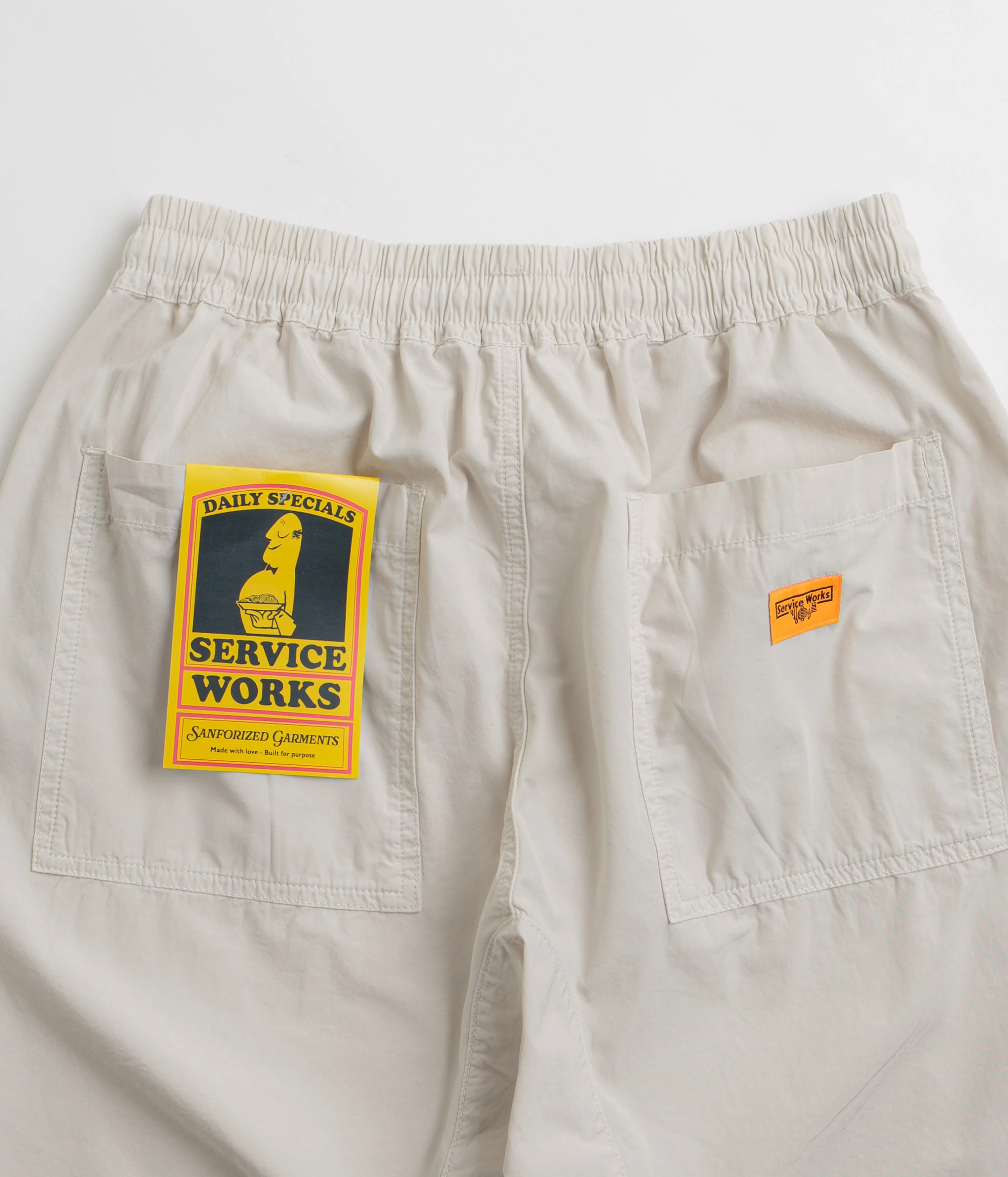 Service Works Poplin Chef Shorts - Salt - Image 5