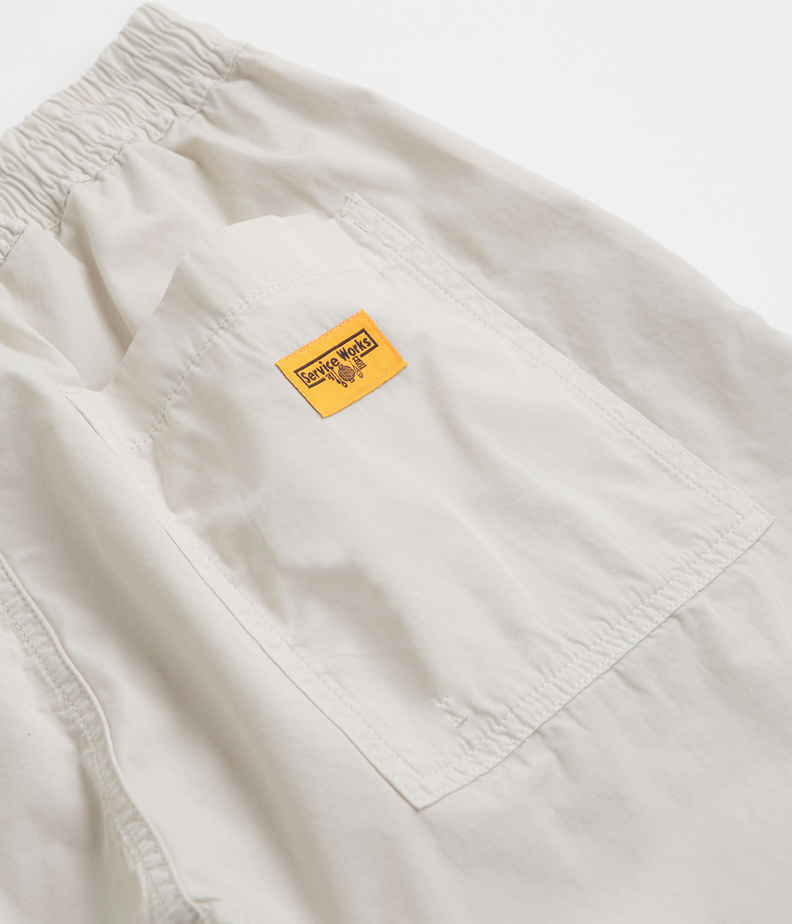 Service Works Poplin Chef Shorts - Salt - Image 7