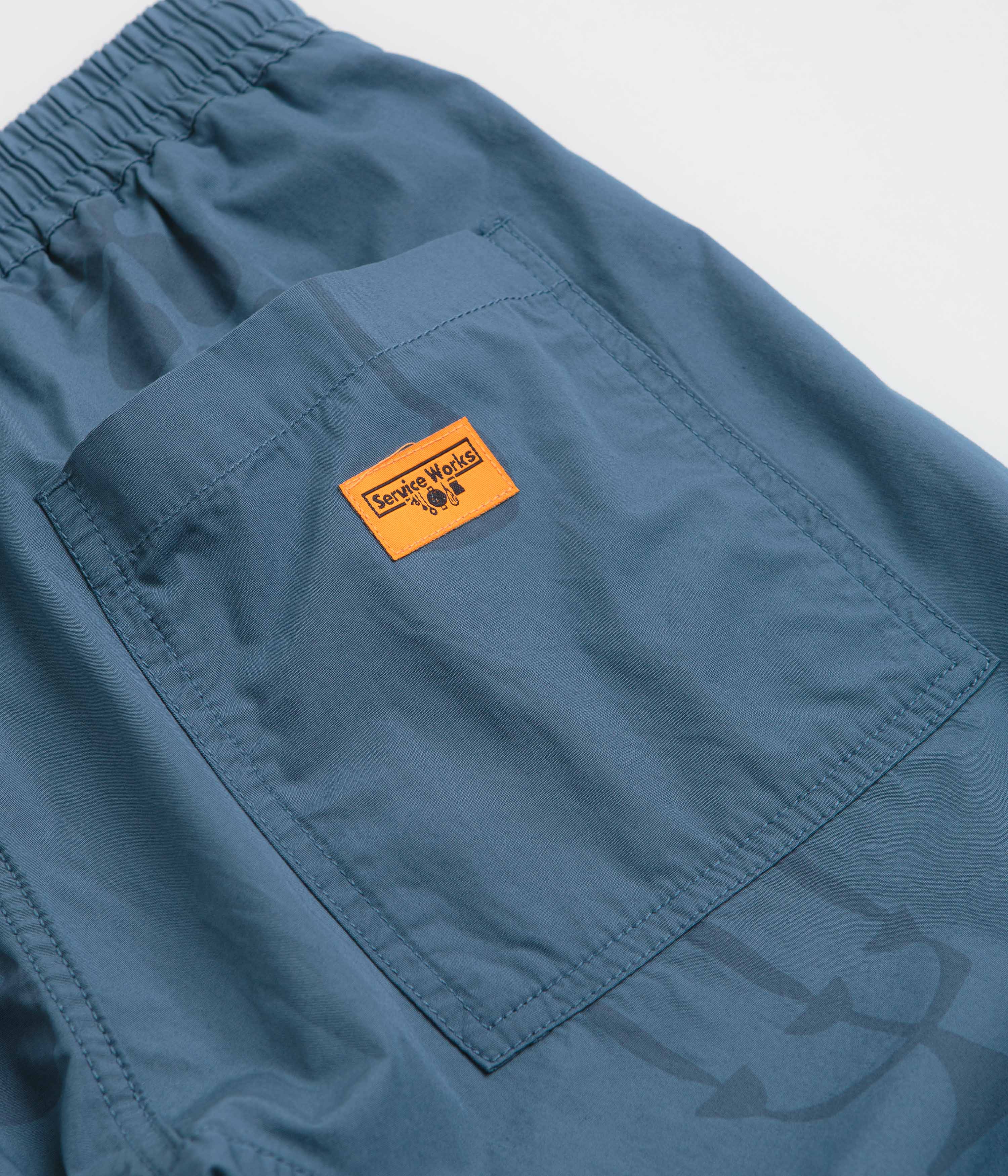 Service Works Poplin Printed Chef Shorts - Slate - Image 5