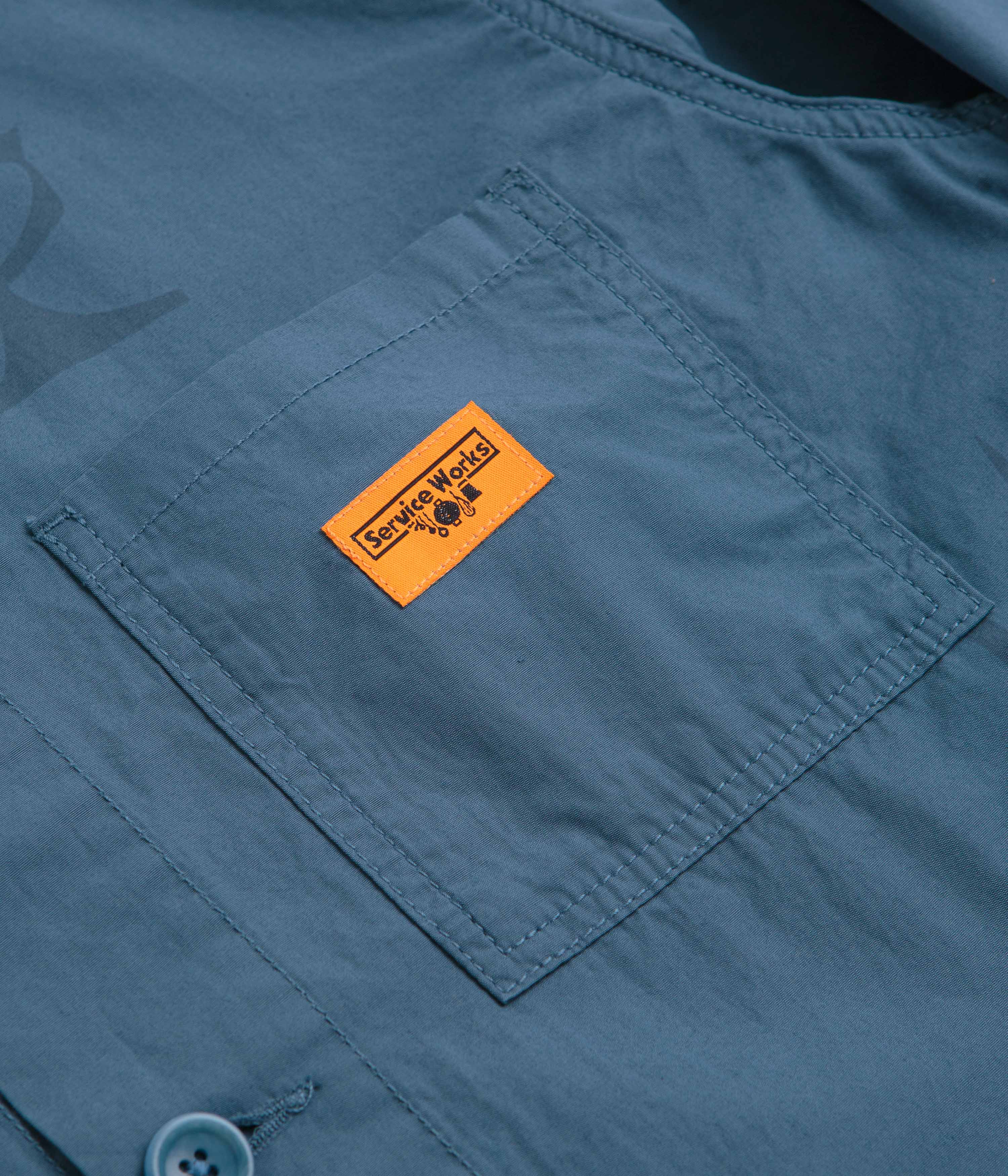 Service Works Poplin Printed Chore Shirt - Slate - Image 3