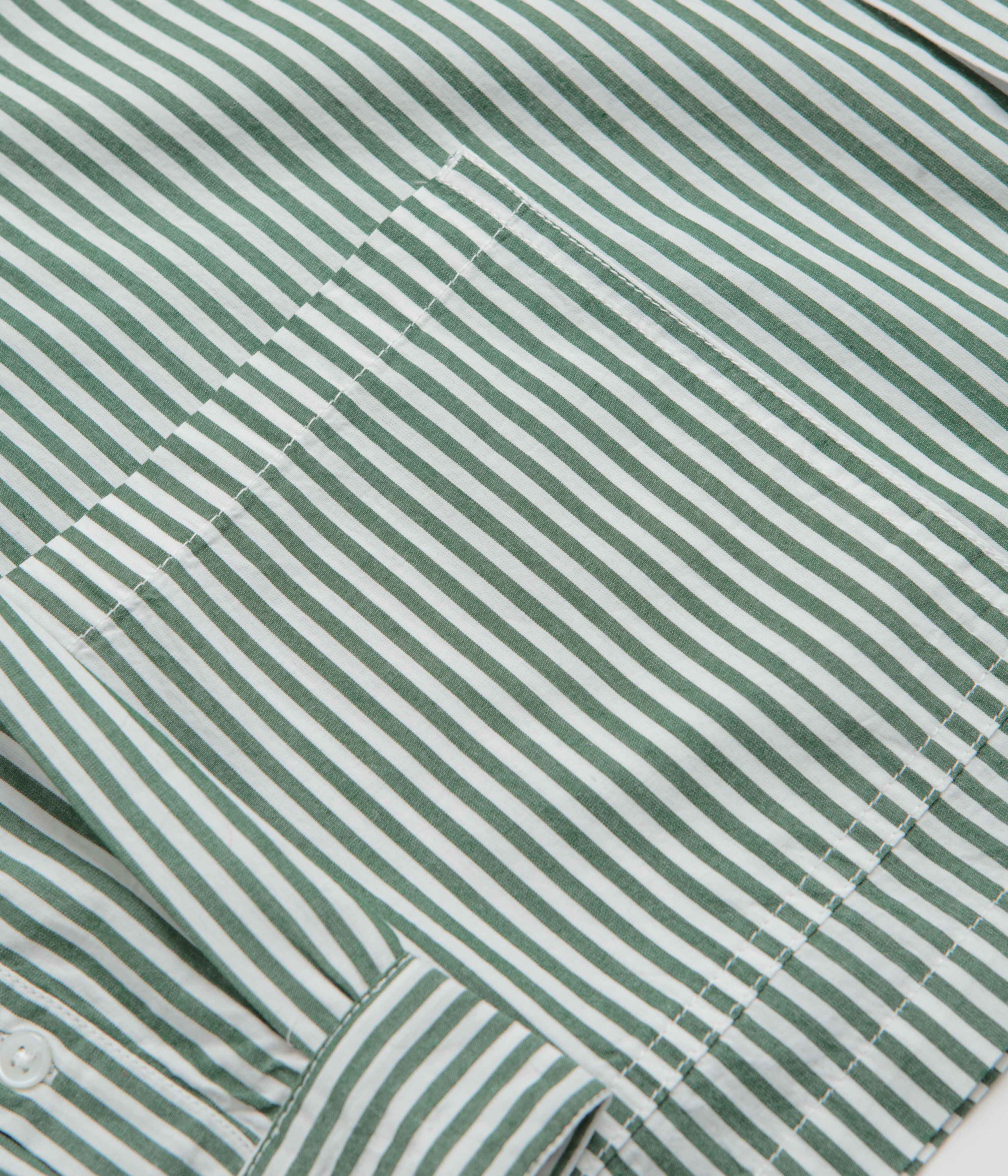 Service Works Poplin Stripe Waiter Shirt - Forest - Image 3