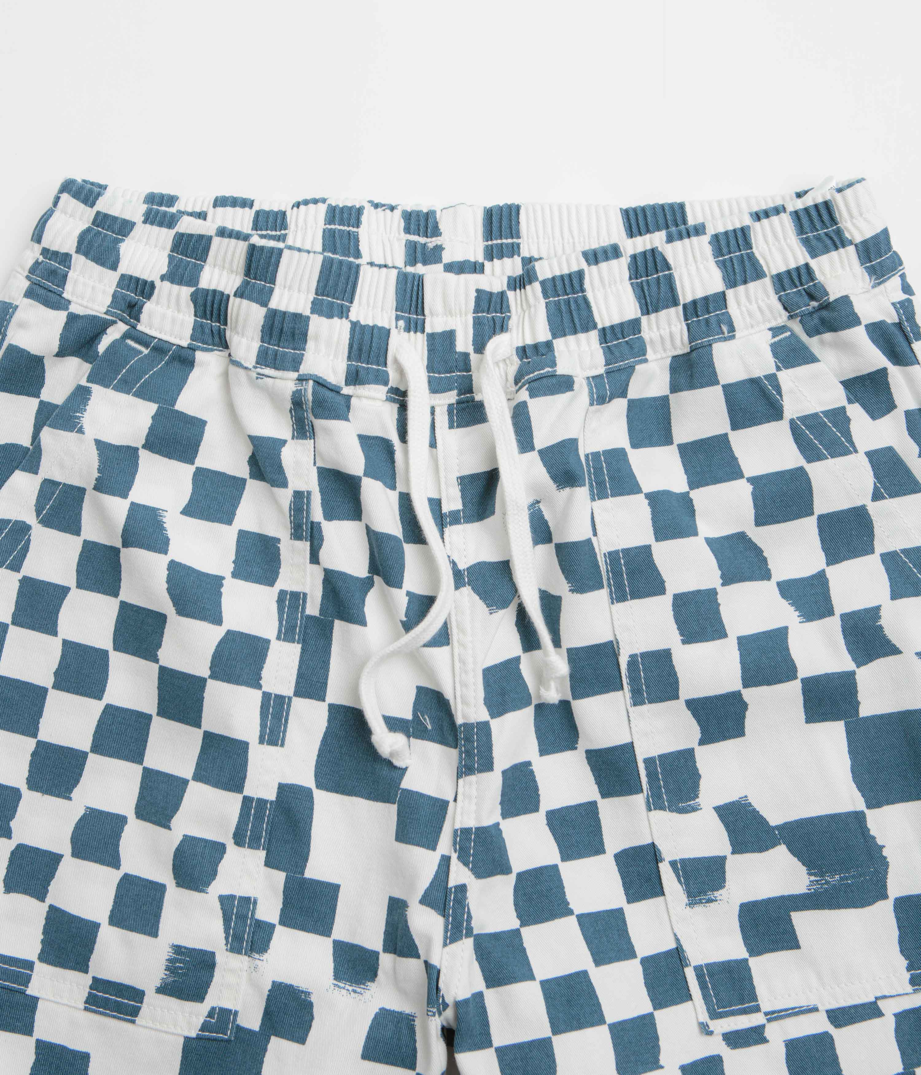 Service Works Printed Chef Shorts - Teal Checker - Image 4