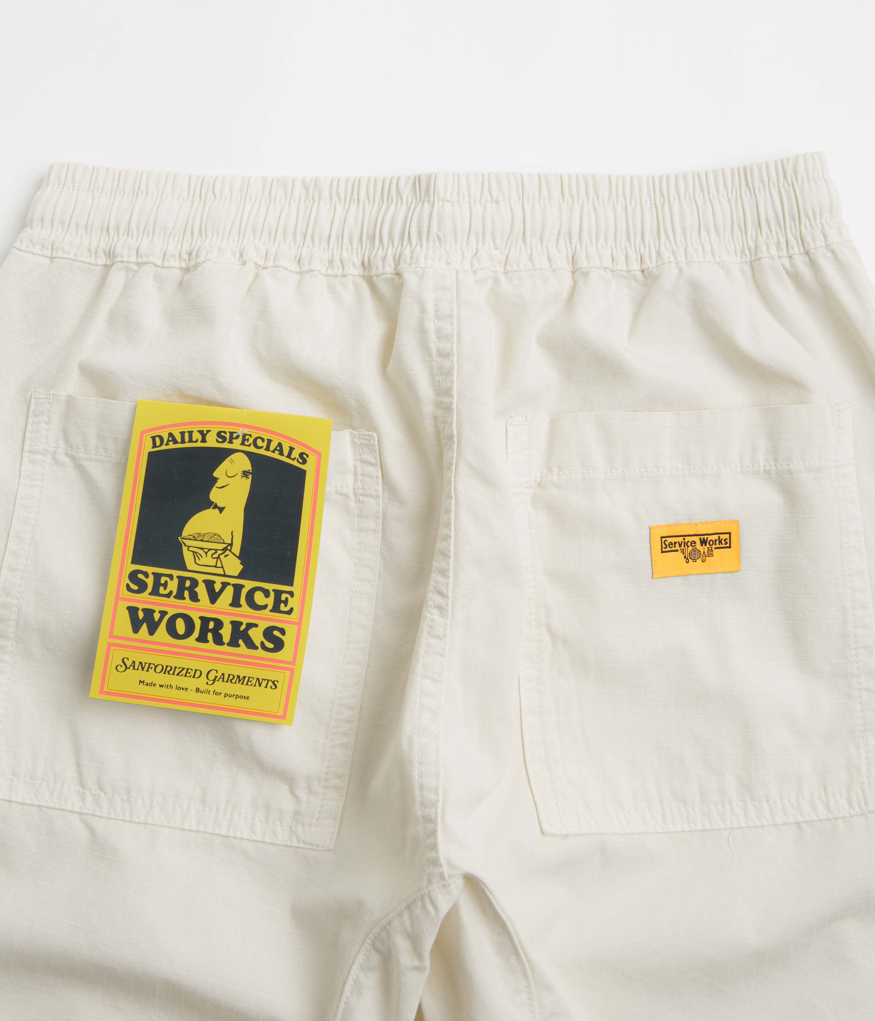 Service Works Ripstop Chef Shorts - Bone - Image 6