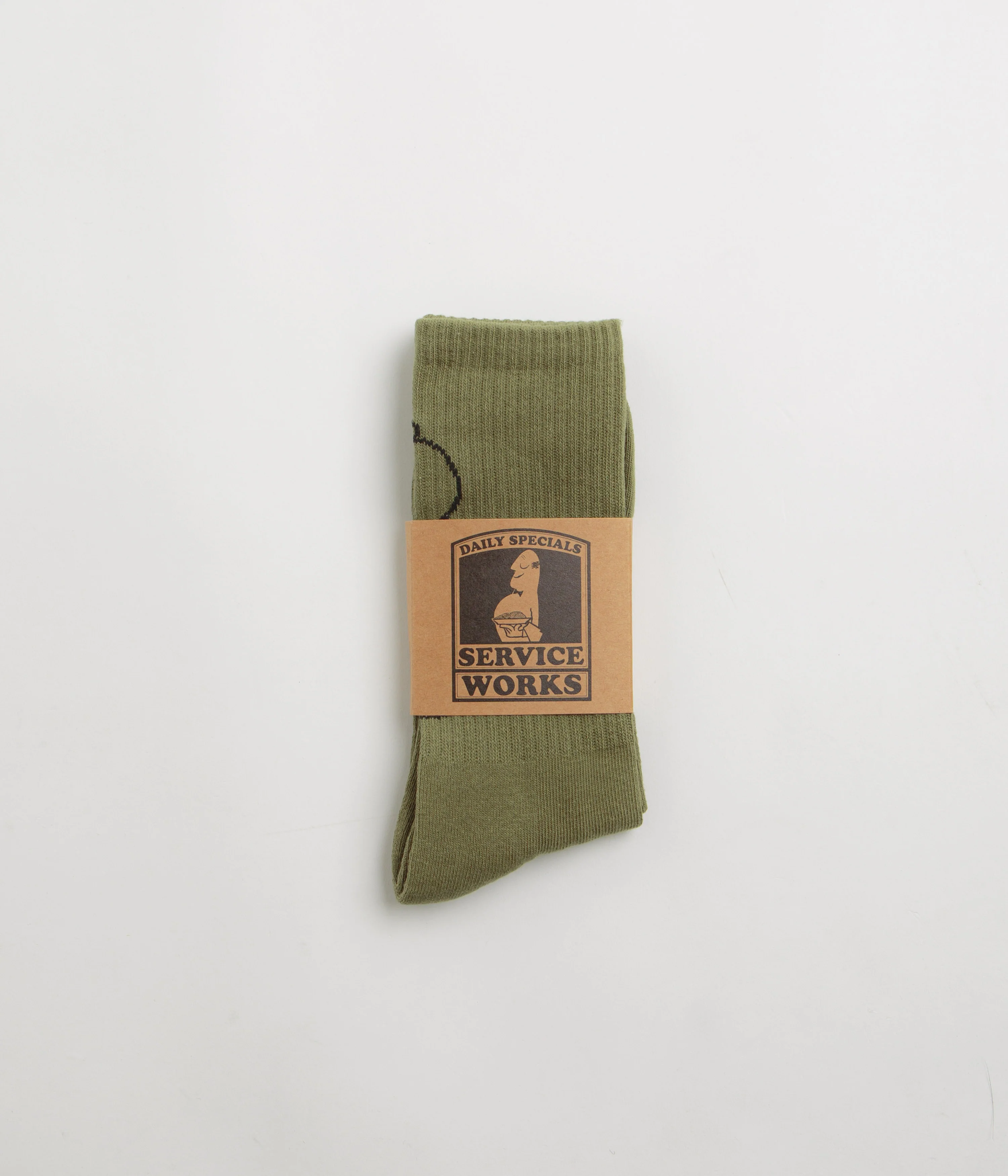 Service Works Salt + Pepper Socks - Olive - Image 2