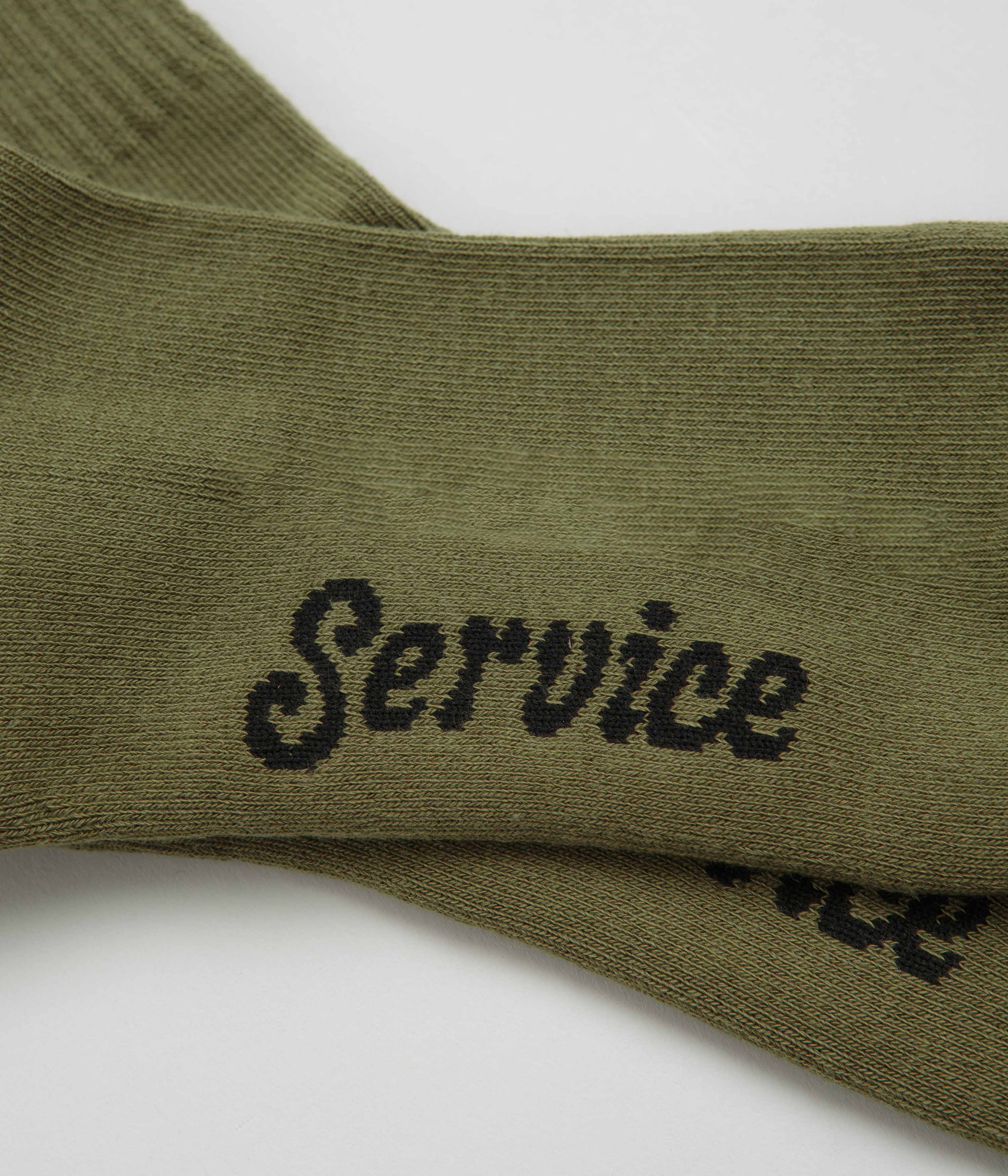 Service Works Salt + Pepper Socks - Olive - Image 3