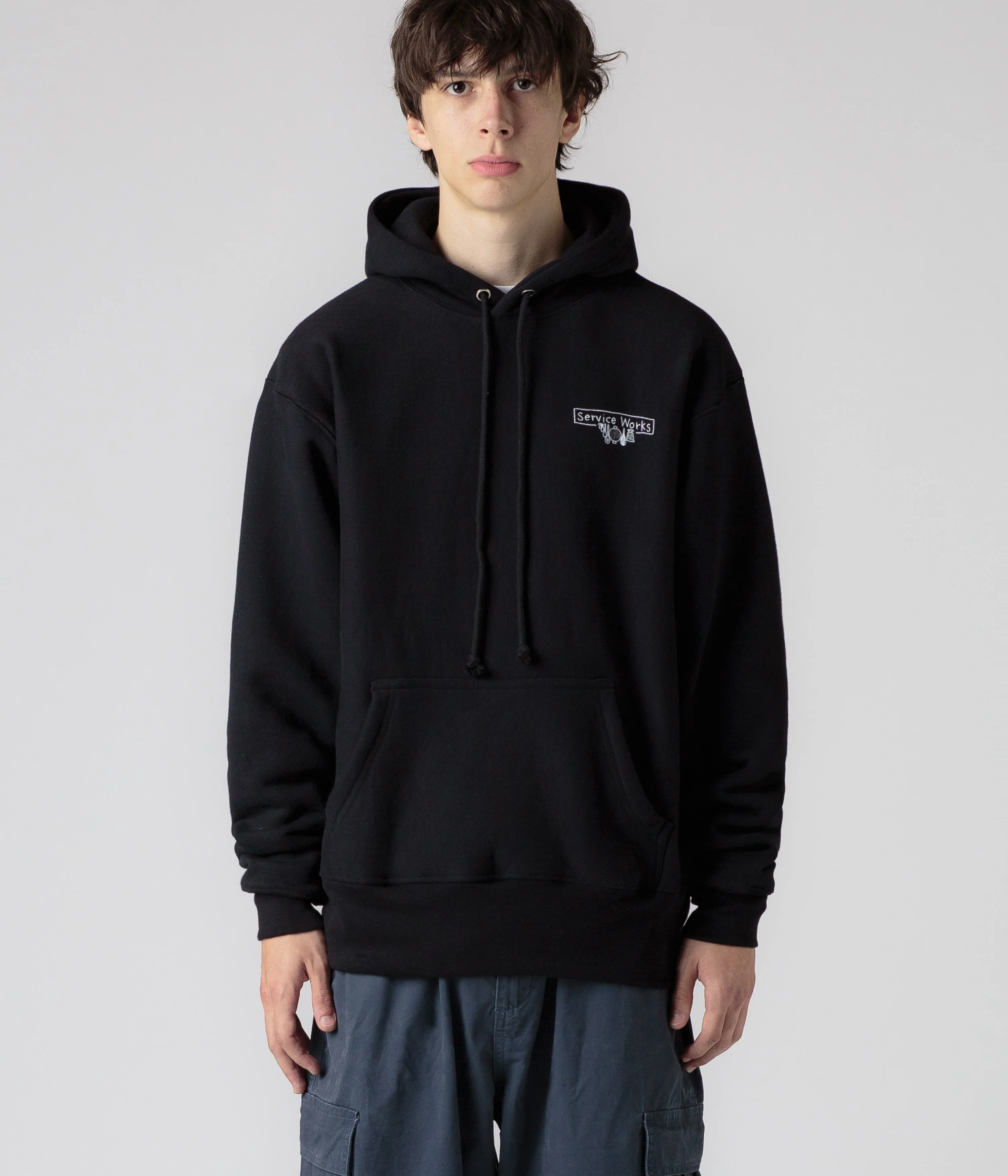 Service Works Scribble Logo Hoodie - Black - Image 5