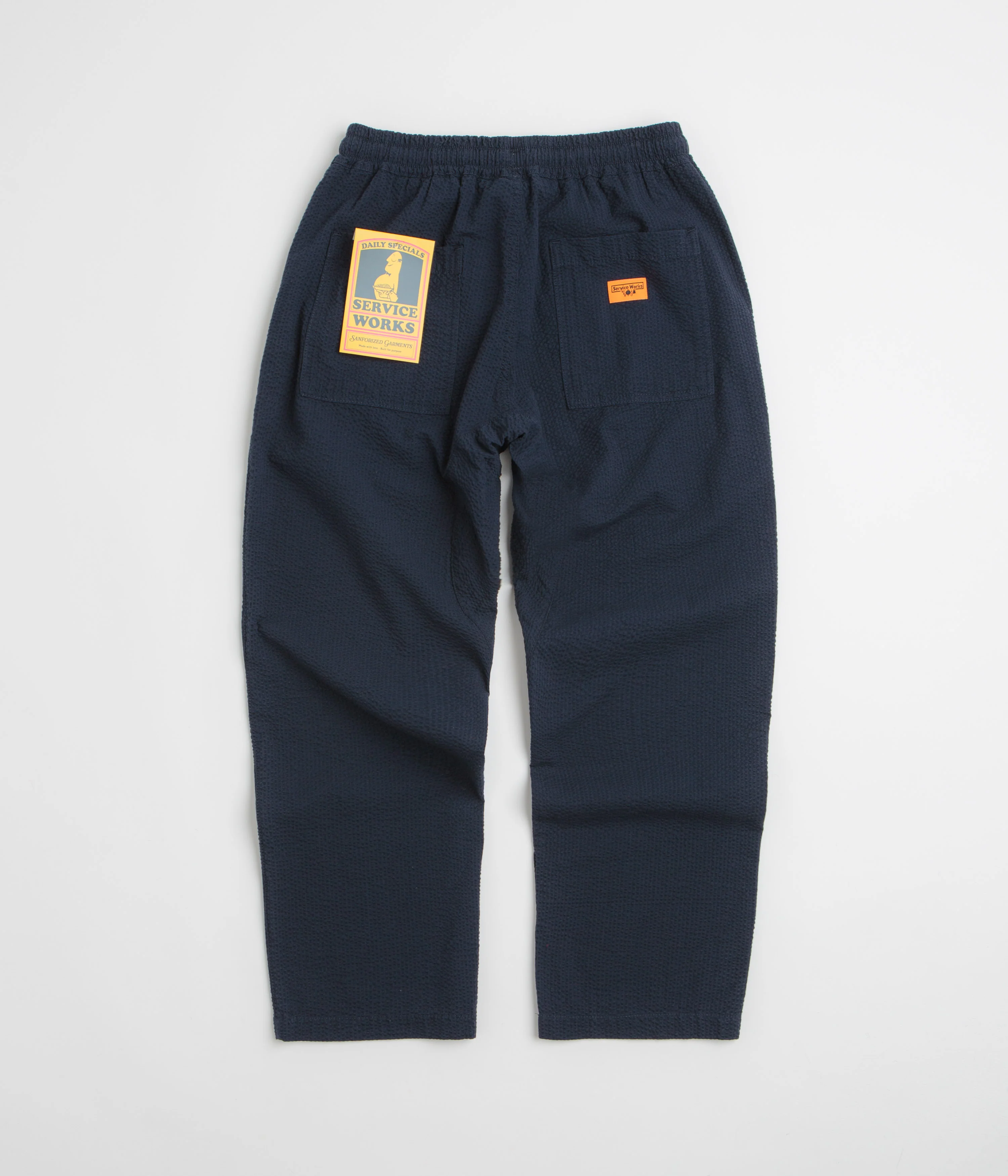Service Works Seersucker Chef Pants - Dark Navy - Image 3