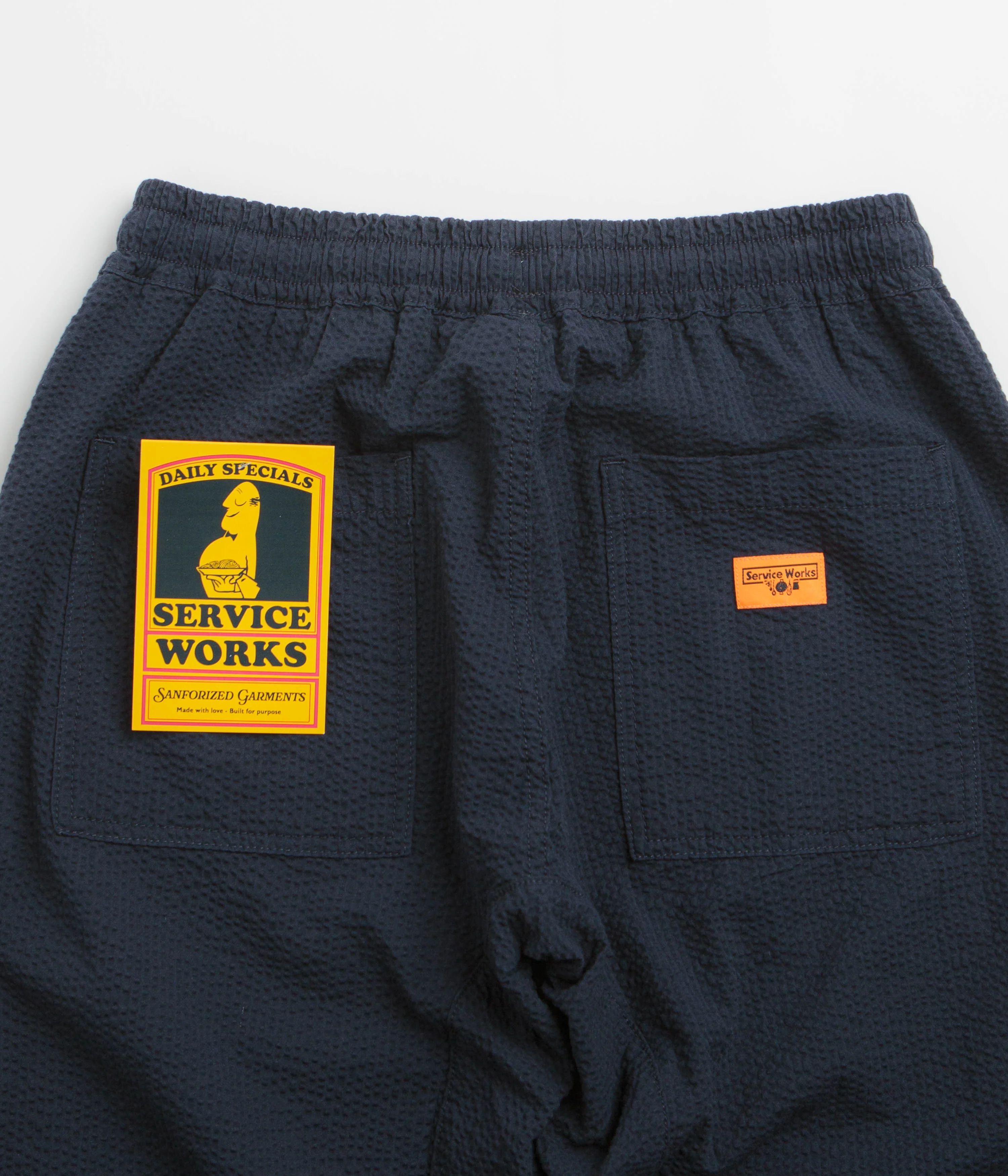 Service Works Seersucker Chef Pants - Dark Navy - Image 5
