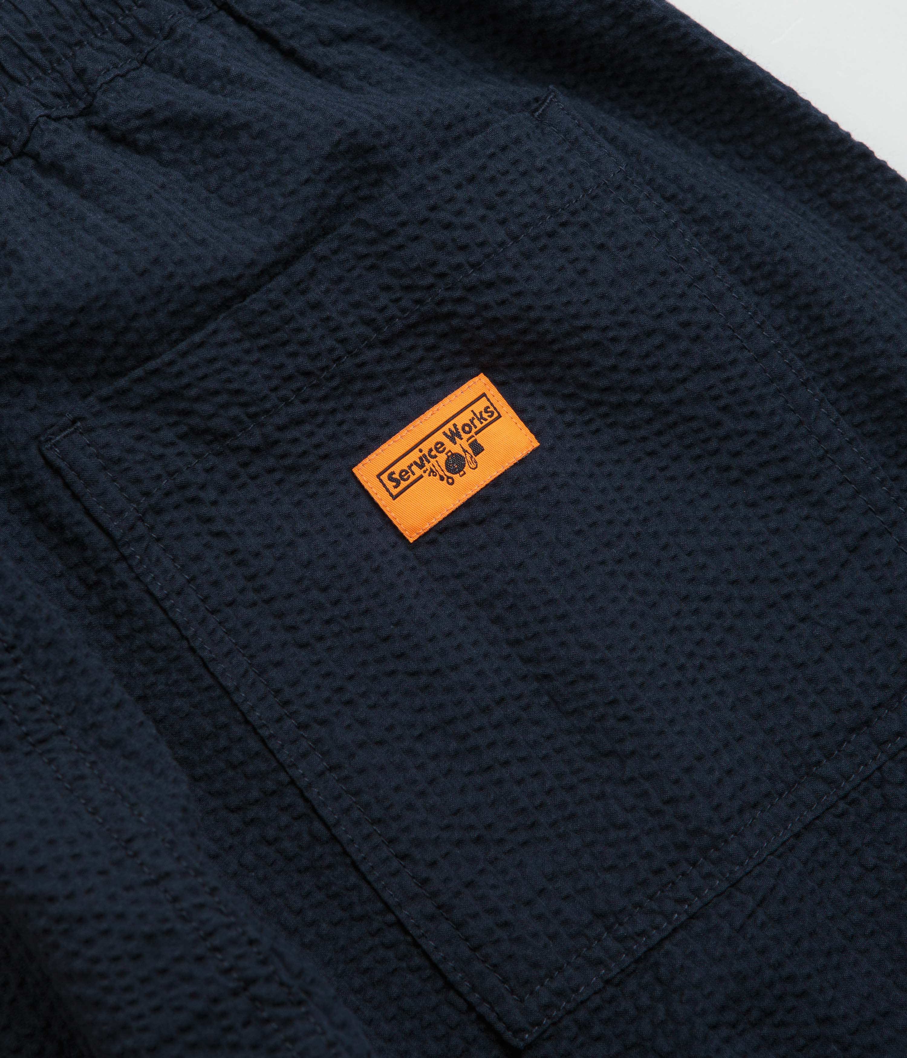 Service Works Seersucker Chef Pants - Dark Navy - Image 7