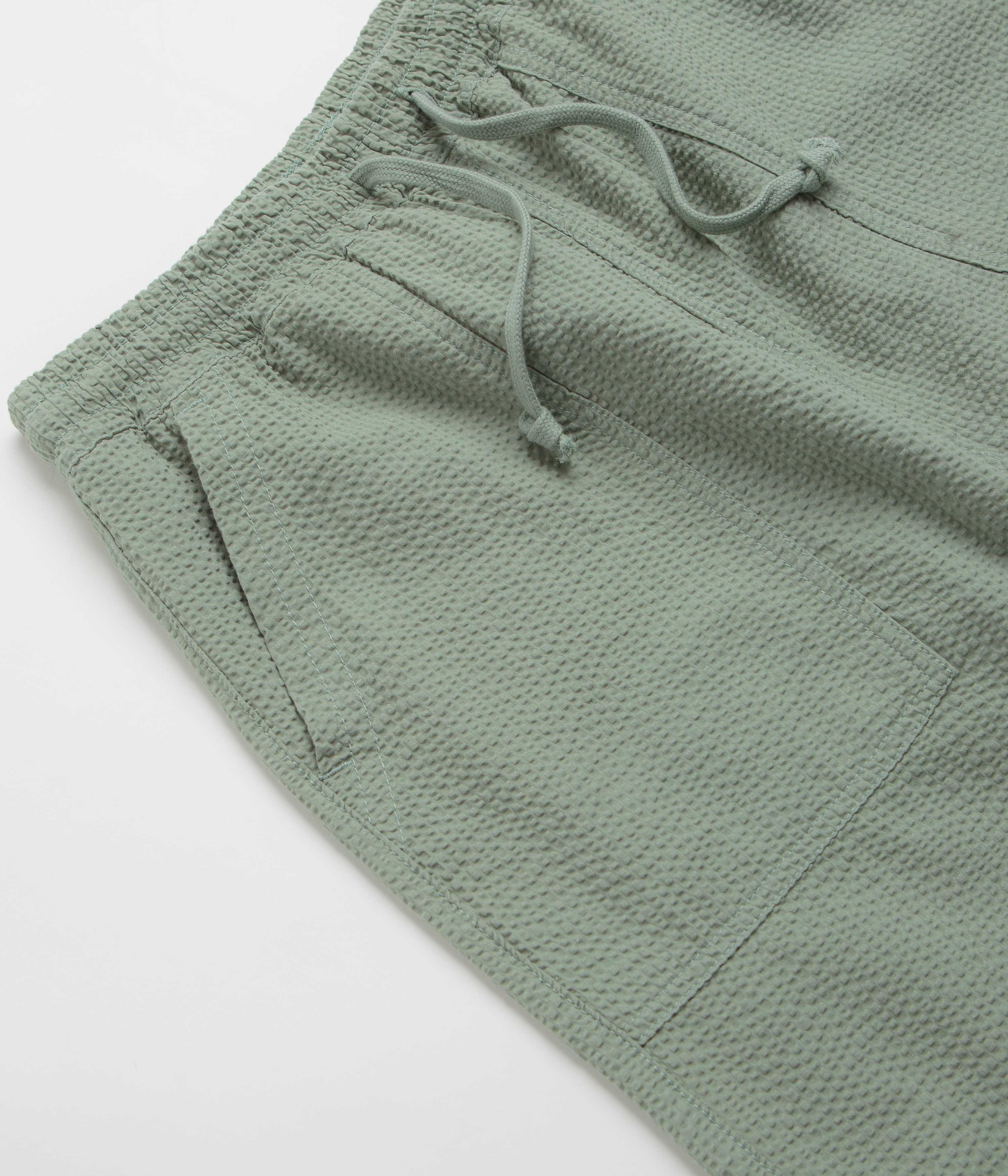 Service Works Seersucker Chef Shorts - Sage - Image 7
