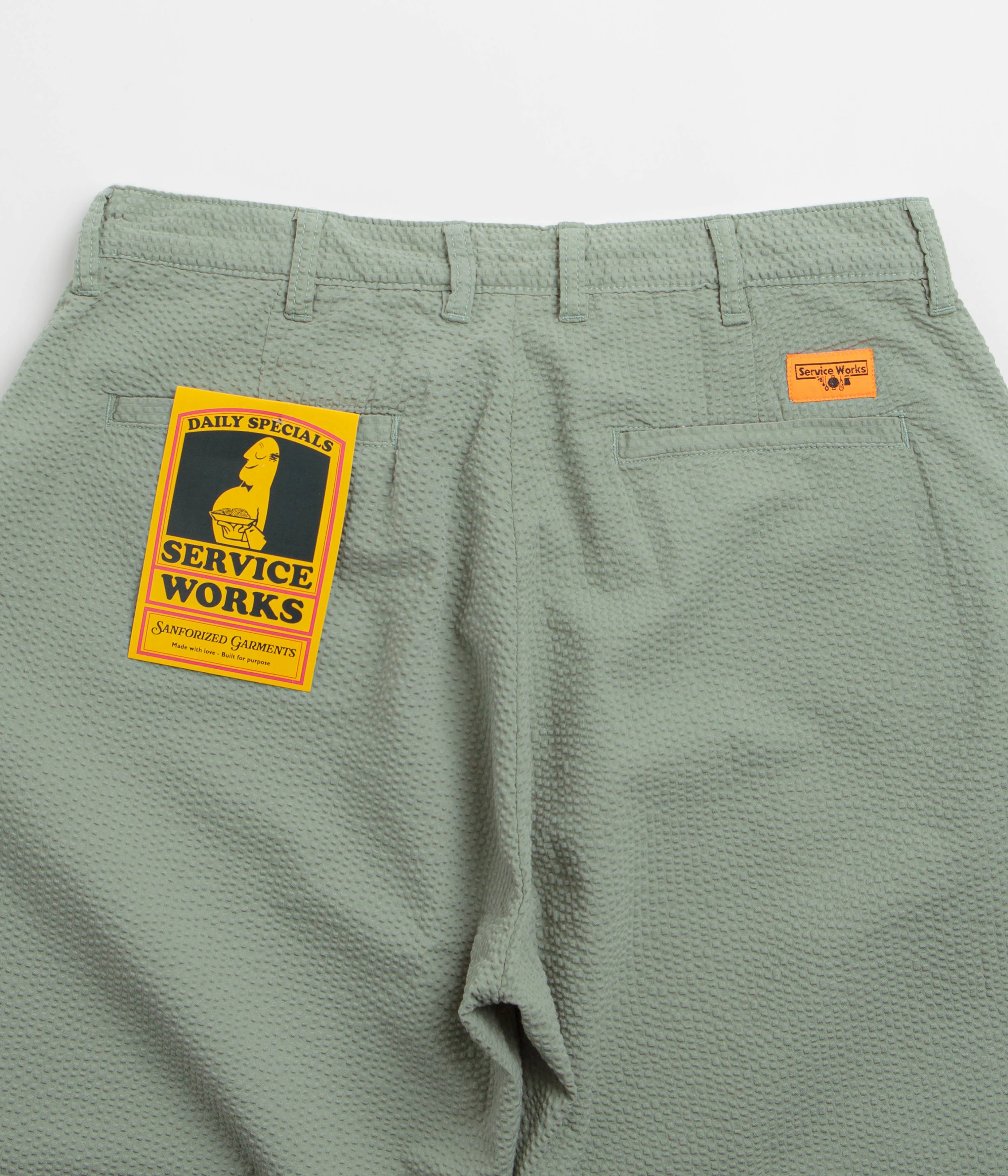 Service Works Seersucker Part Timer Shorts - Sage - Image 6