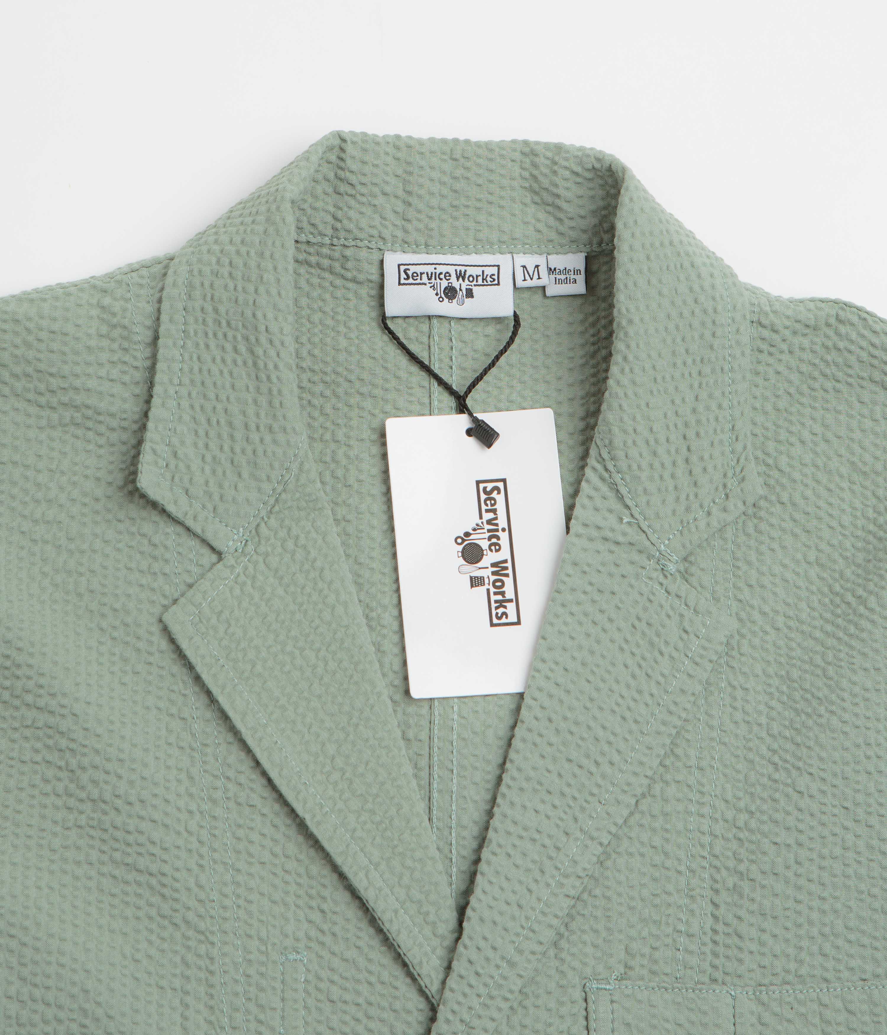 Service Works Seersucker Server Suit Jacket - Sage - Image 4