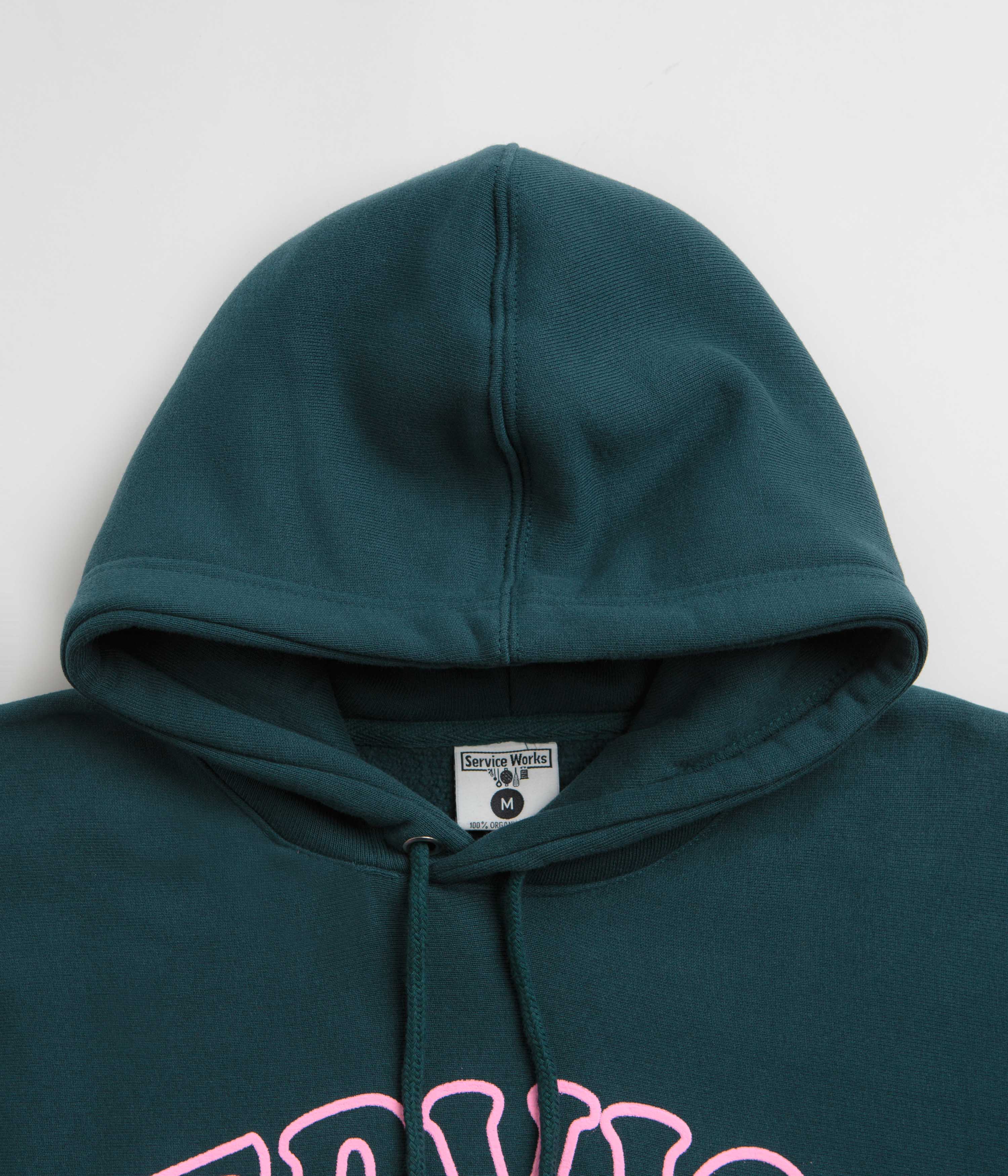 Service Works Service Arch Logo Hoodie - Petrol - Image 4