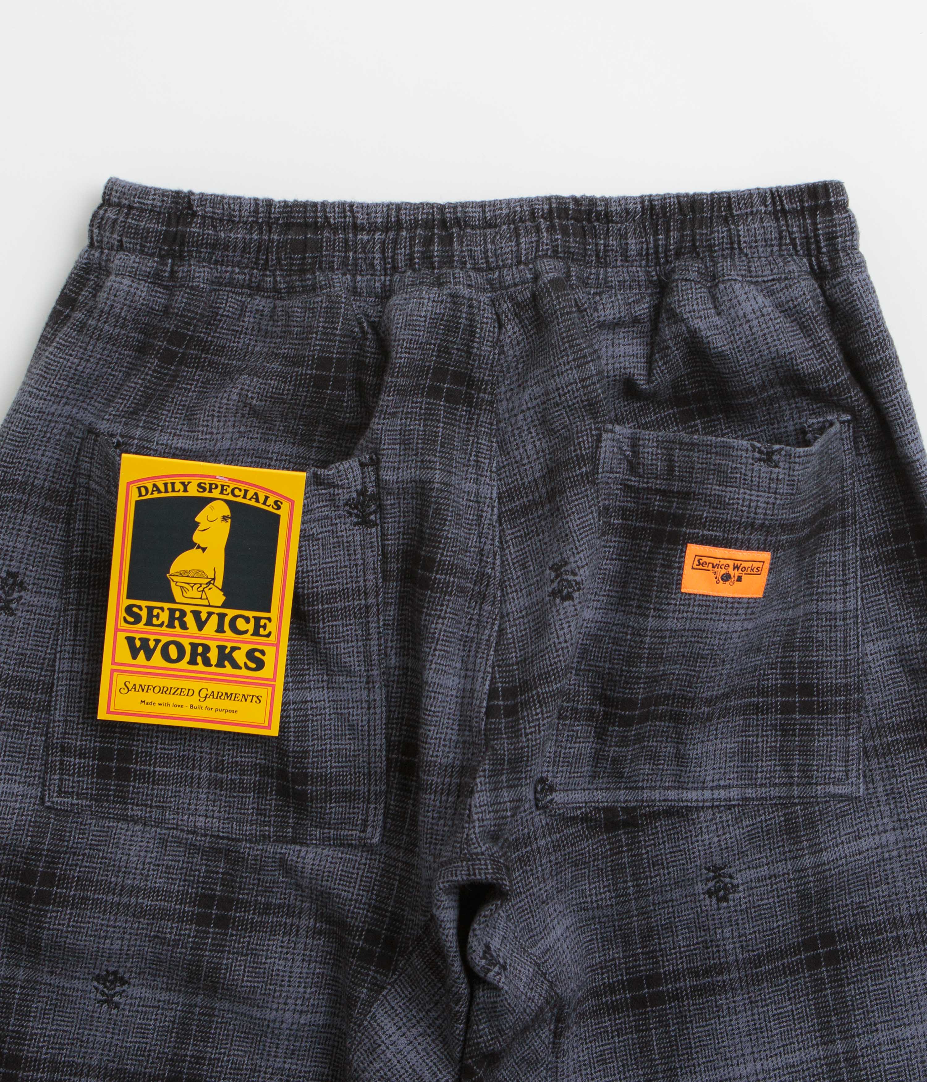 Service Works Thistle Plaid Chef Pants - Black - Image 5