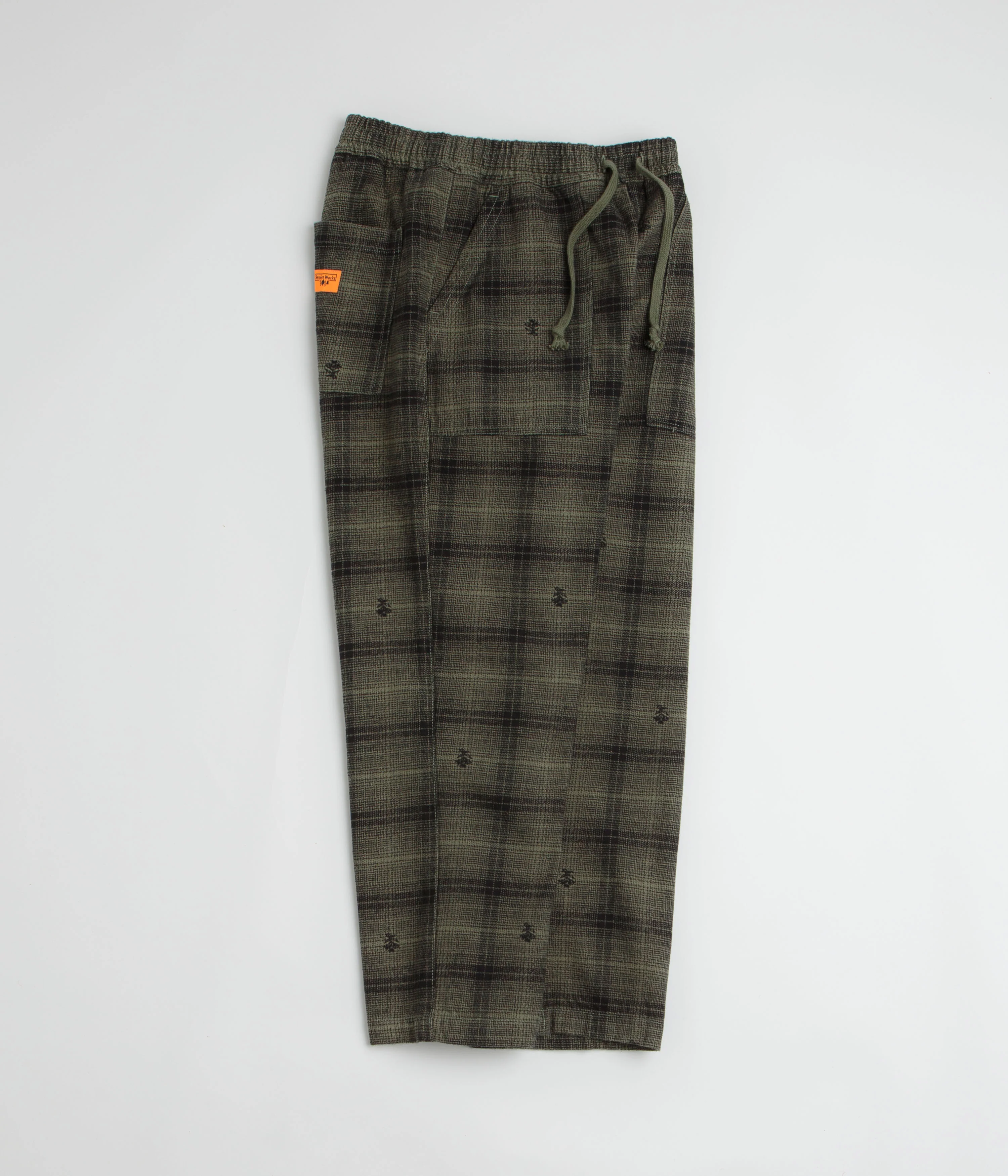 Service Works Thistle Plaid Chef Pants - Olive - Image 2
